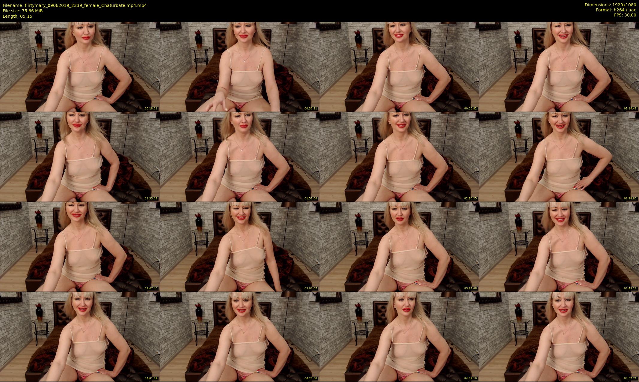 flirtymary — 6 minute Chaturbate female cam show recording, 1080p, Jun 9, 2019