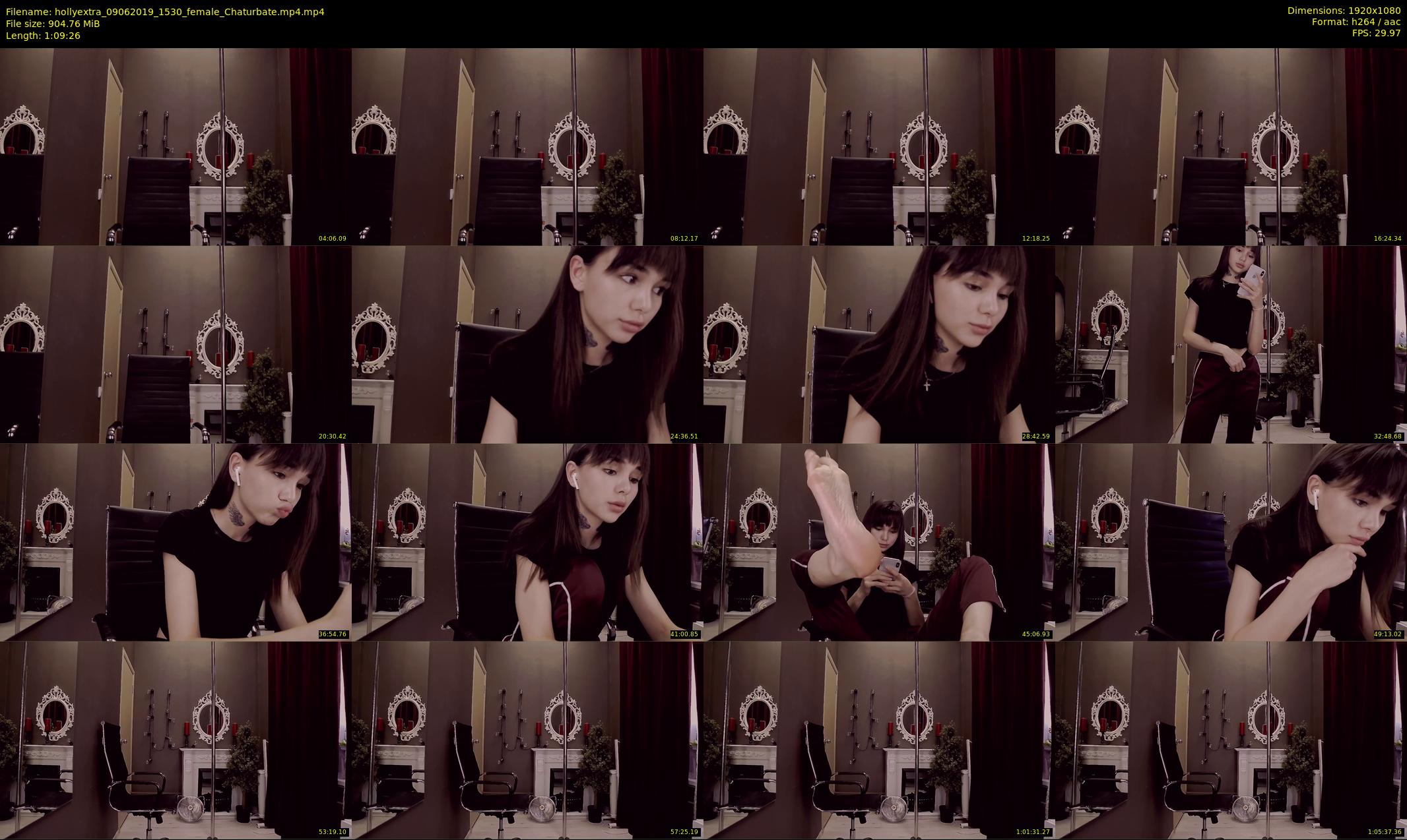 hollyextra — 70 minute Chaturbate female cam show recording, 1080p, Jun 9, 2019