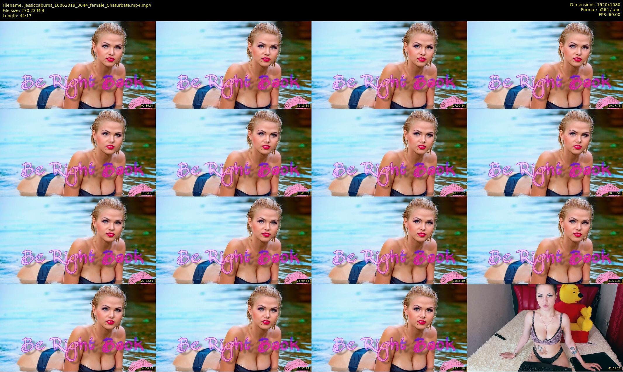 jessiccaburns — 45 minute Chaturbate female cam show recording, 1080p, Jun 10, 2019