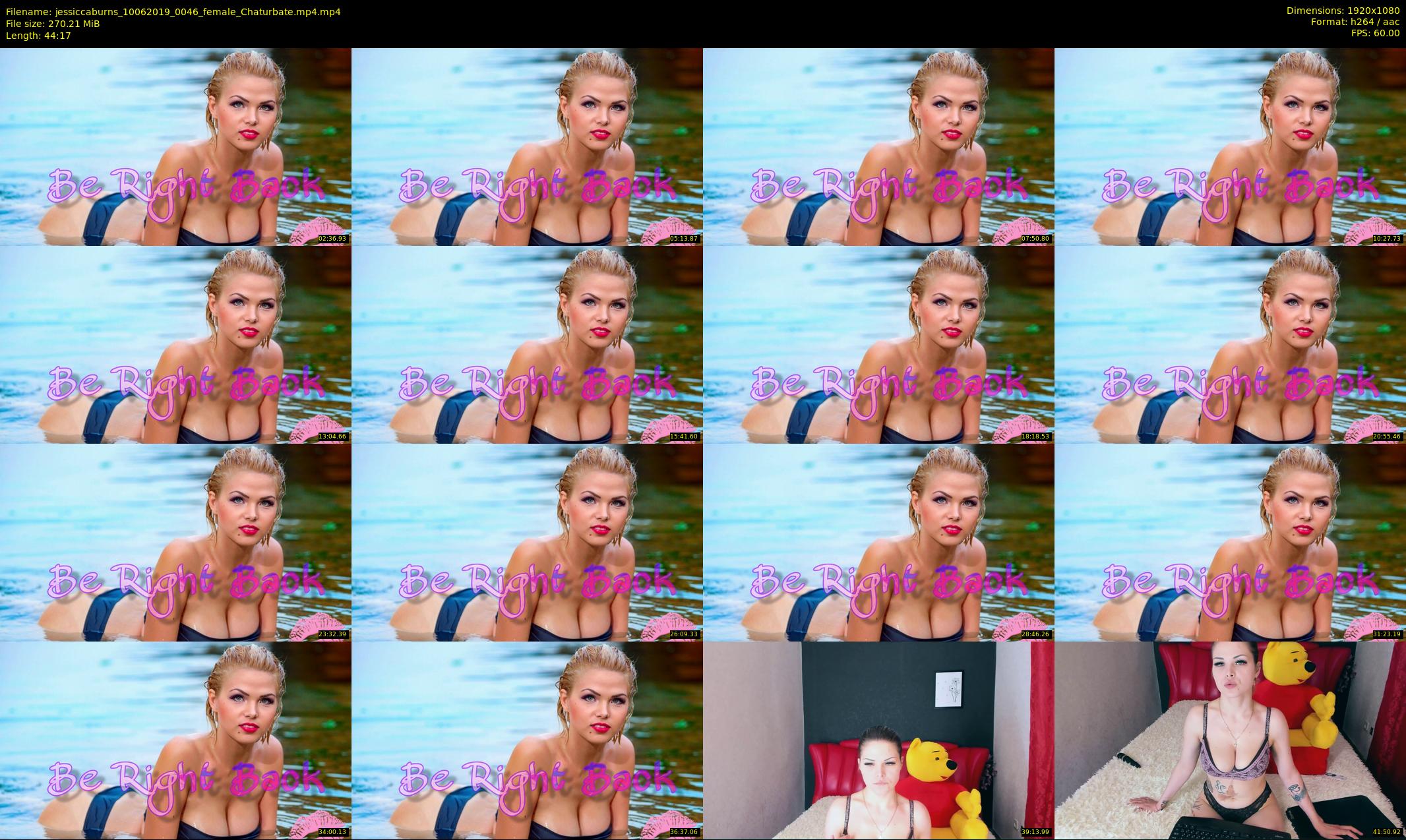jessiccaburns — 45 minute Chaturbate female cam show recording, 1080p, Jun 10, 2019