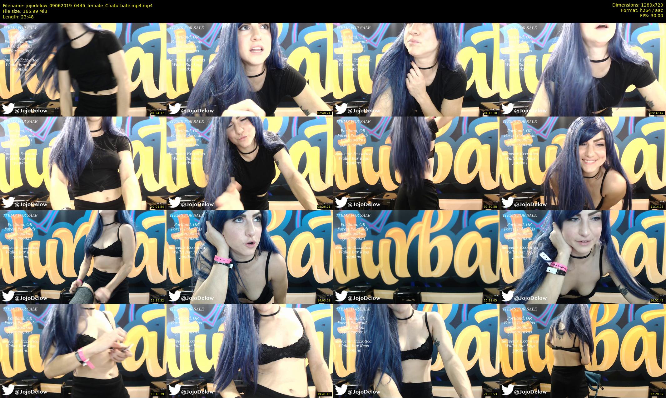 jojodelow — 24 minute Chaturbate female cam show recording, 720p, Jun 9, 2019