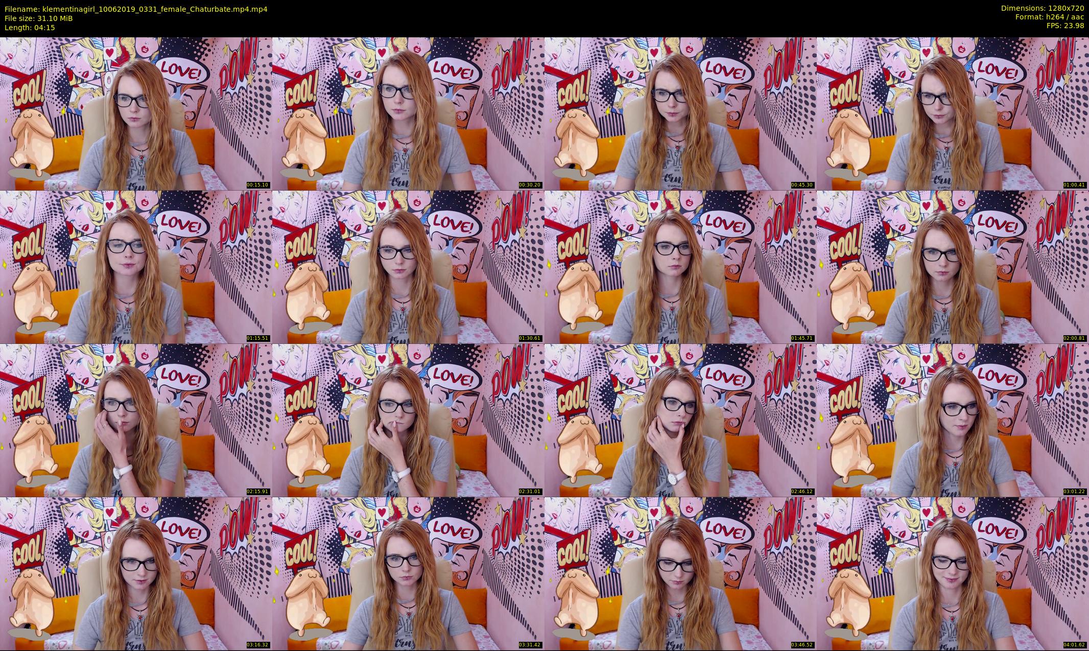 klementinagirl — 5 minute Chaturbate female cam show recording, 720p, Jun 10, 2019