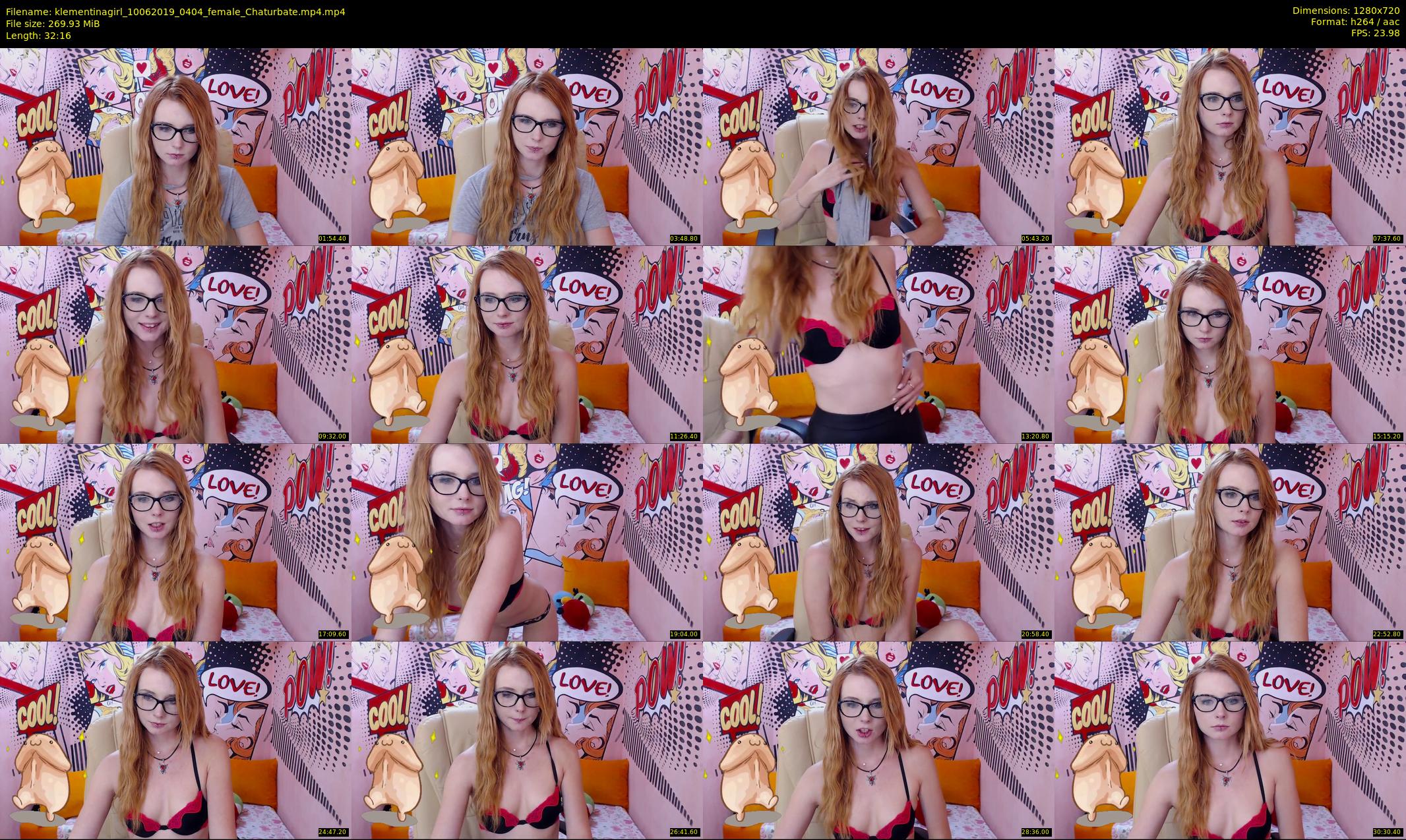 klementinagirl — 33 minute Chaturbate female cam show recording, 720p, Jun 10, 2019