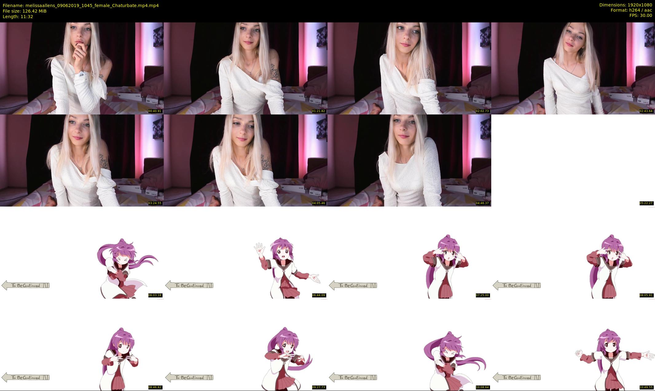 melissaallens — 12 minute Chaturbate female cam show recording, 1080p, Jun 9, 2019