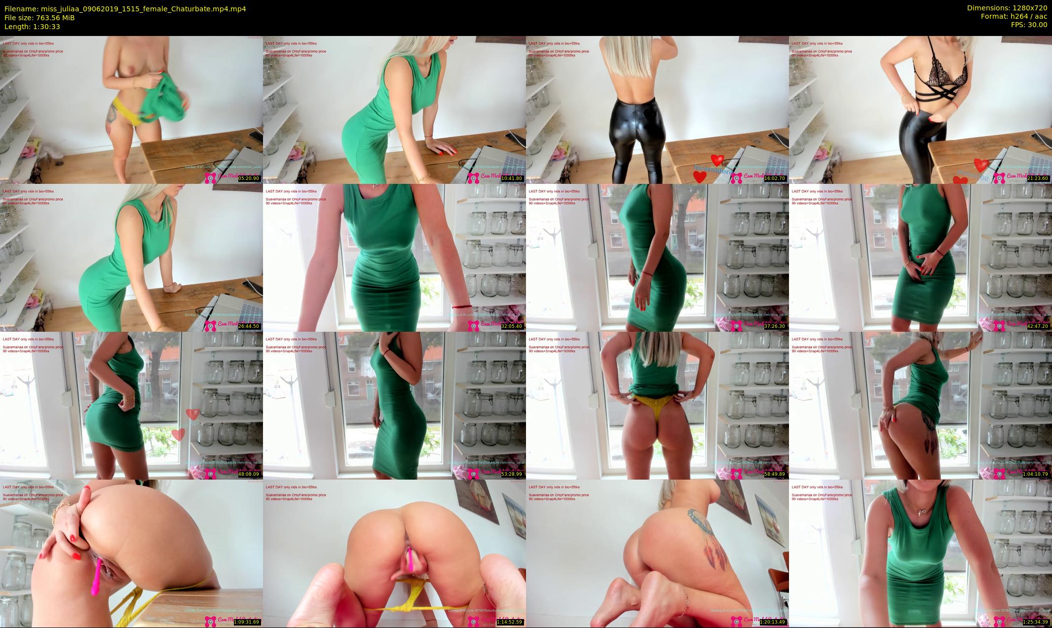miss_juliaa — 91 minute Chaturbate female cam show recording, 720p, Jun 9, 2019