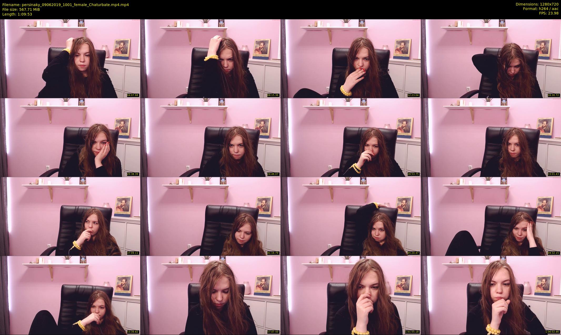 persinaky — 70 minute Chaturbate female cam show recording, 720p, Jun 9, 2019