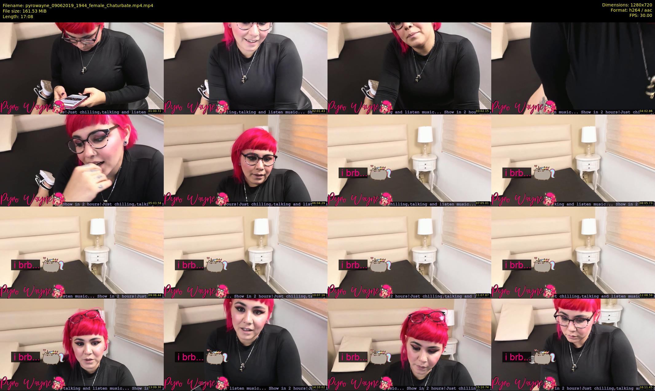 pyrowayne — 18 minute Chaturbate female cam show recording, 720p, Jun 9, 2019