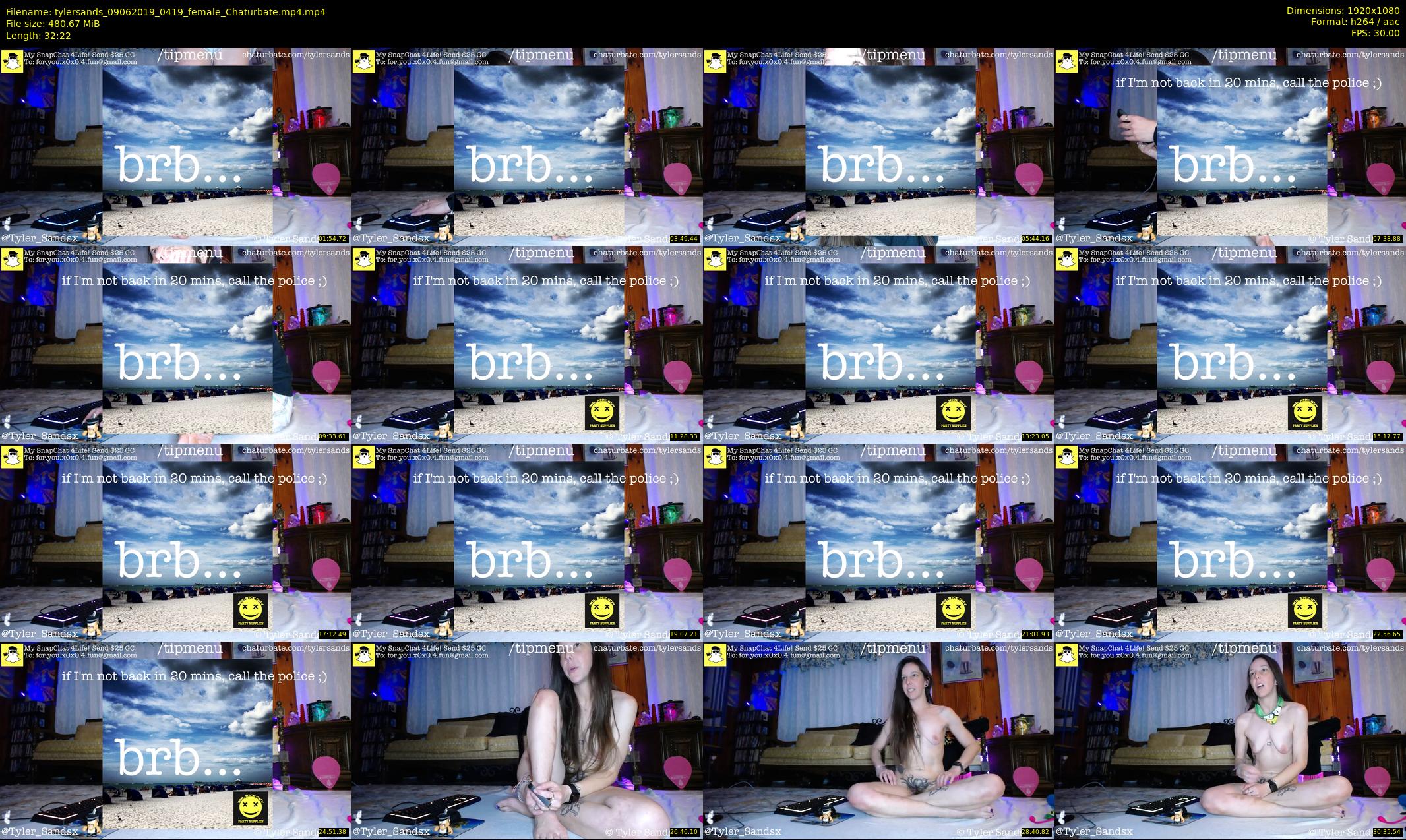 tylersands — 33 minute Chaturbate female cam show recording, 1080p, Jun 9, 2019