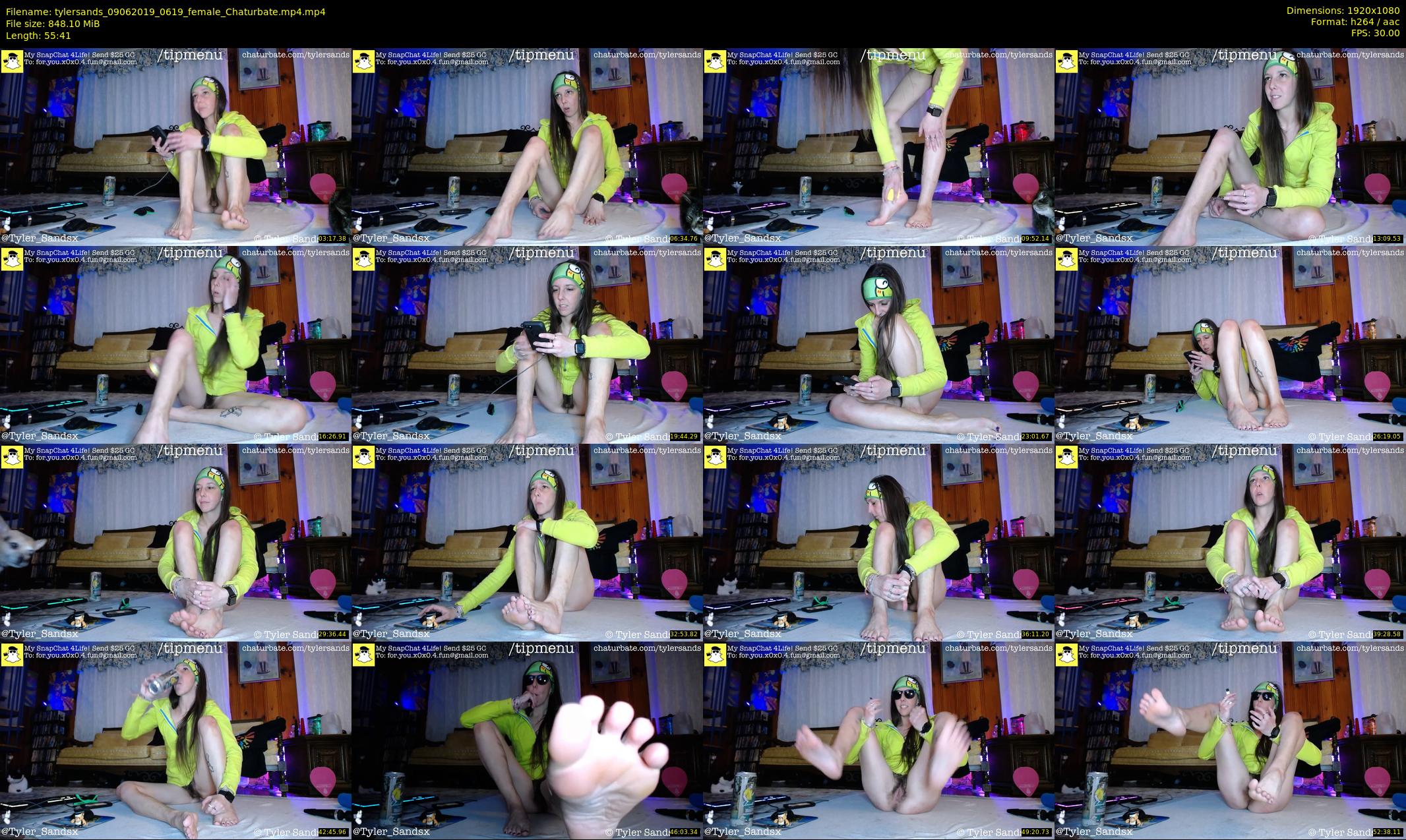 tylersands — 56 minute Chaturbate female cam show recording, 1080p, Jun 9, 2019