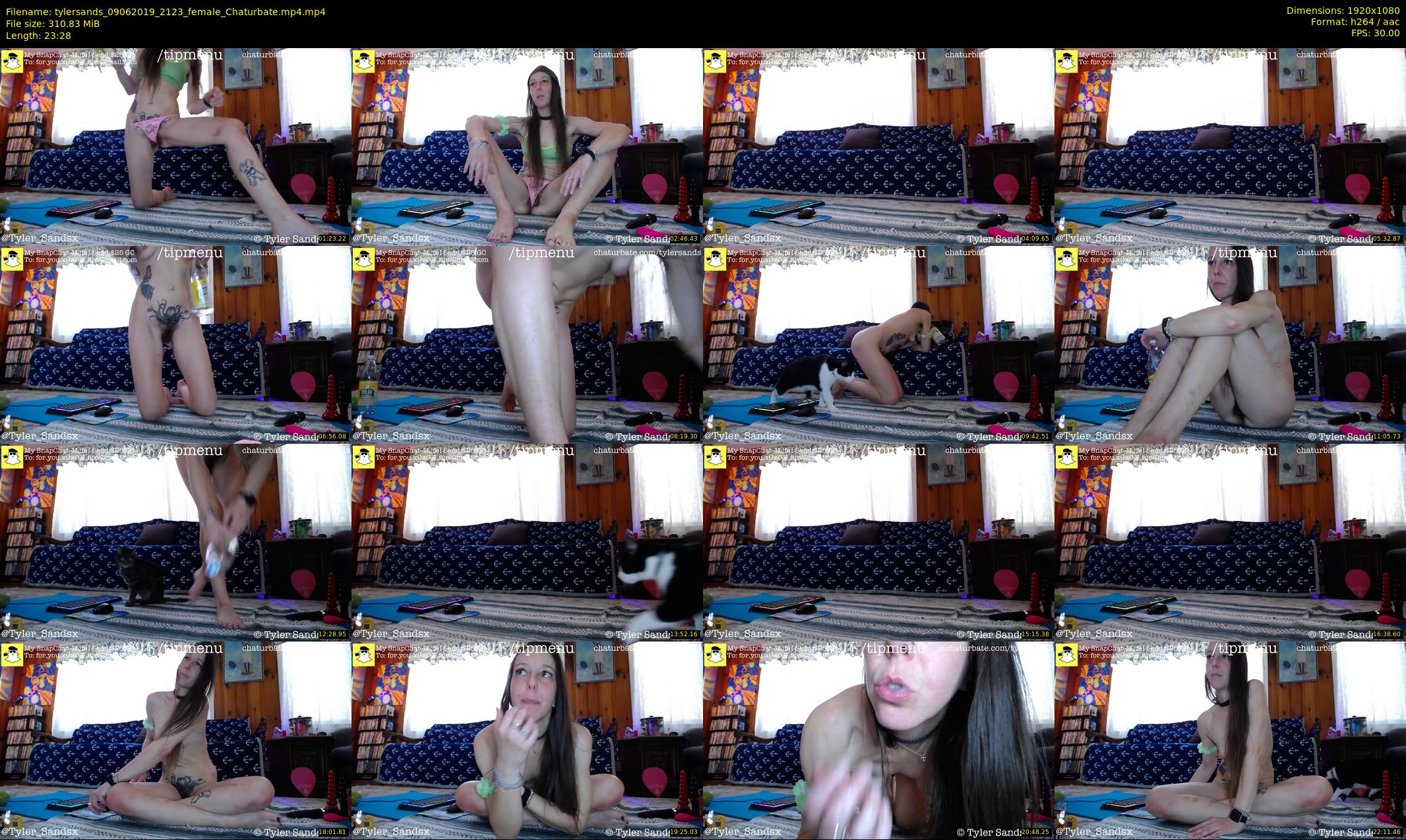 tylersands — 24 minute Chaturbate female cam show recording, 1080p, Jun 9, 2019