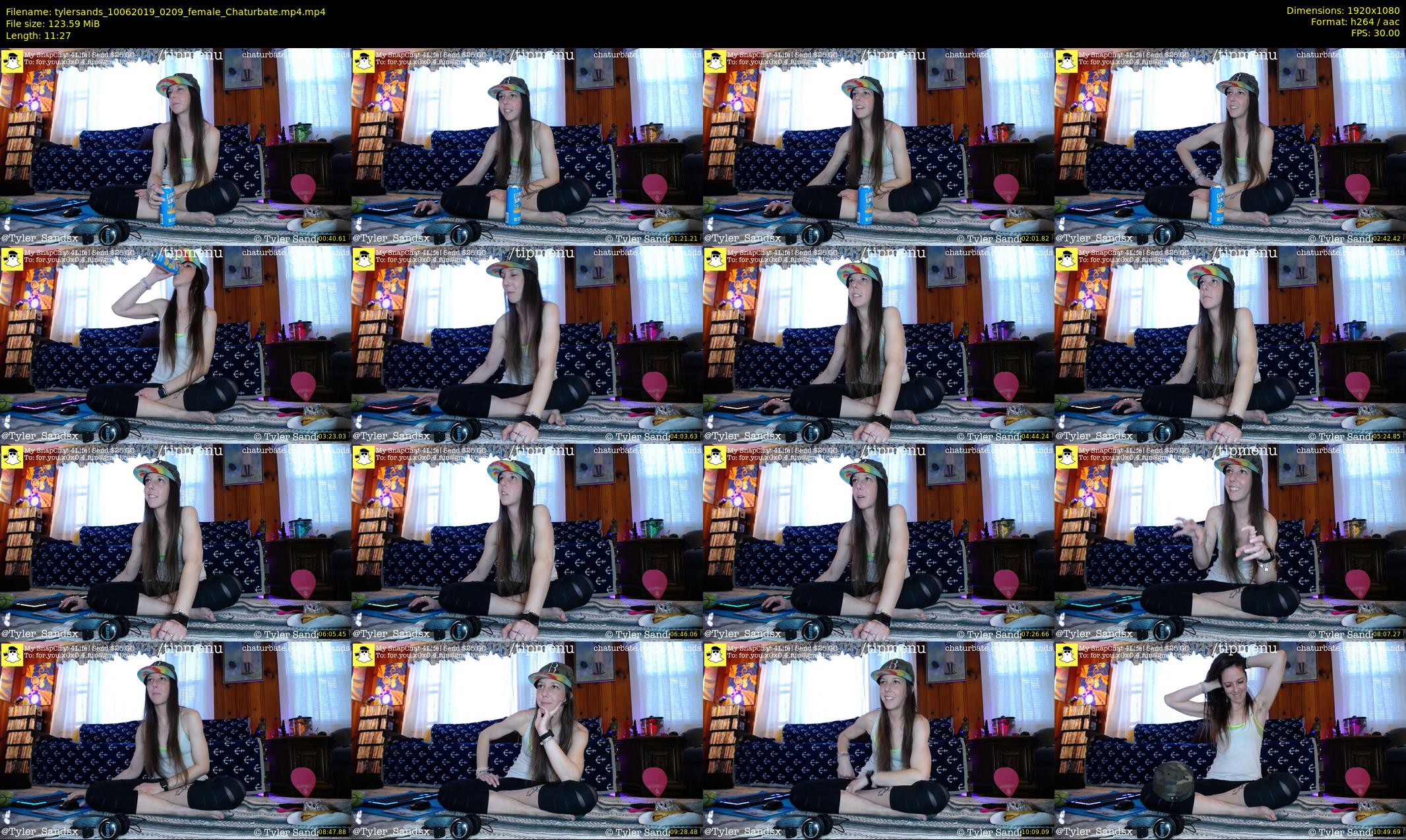 tylersands — 12 minute Chaturbate female cam show recording, 1080p, Jun 10, 2019