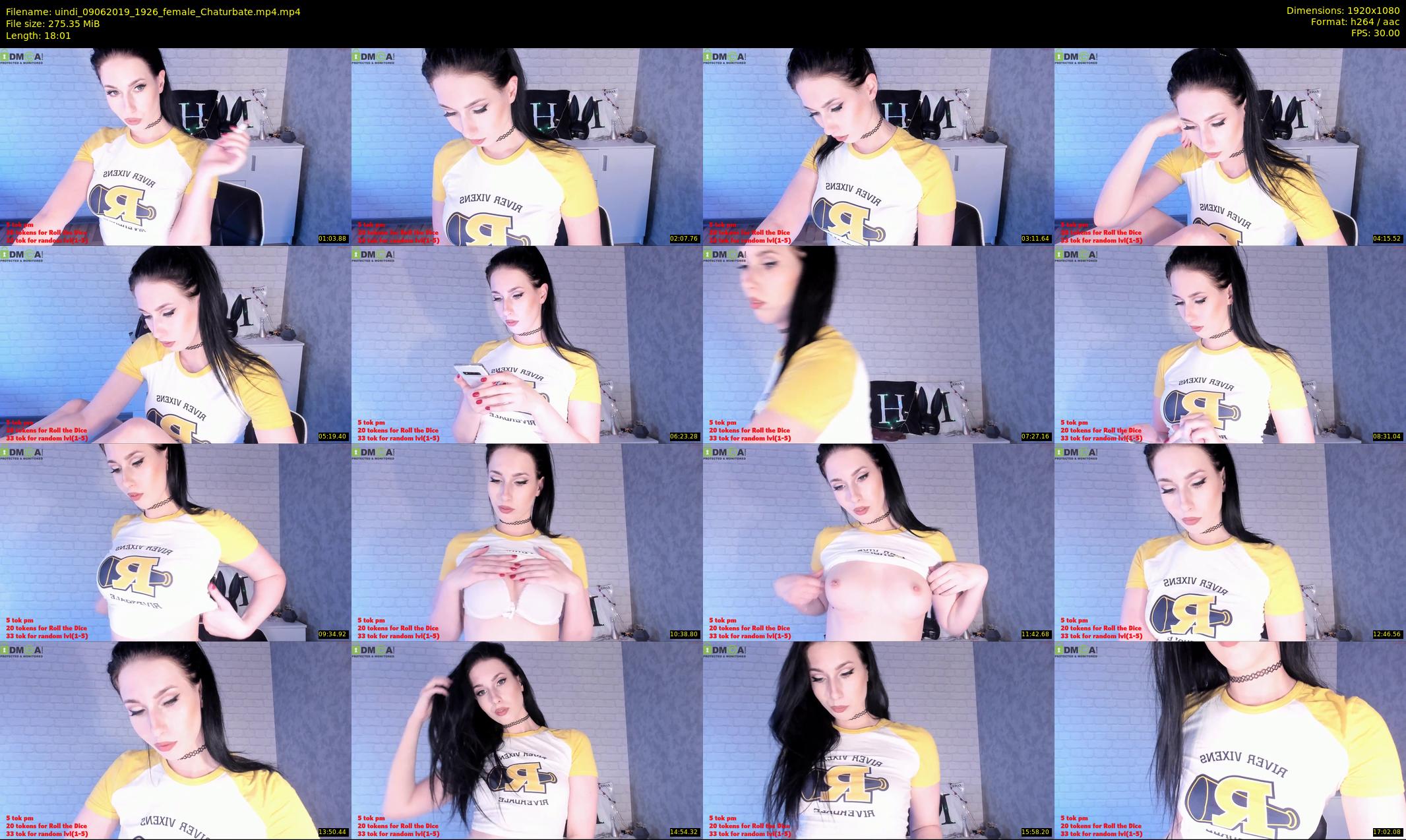 uindi — 19 minute Chaturbate female cam show recording, 1080p, Jun 9, 2019
