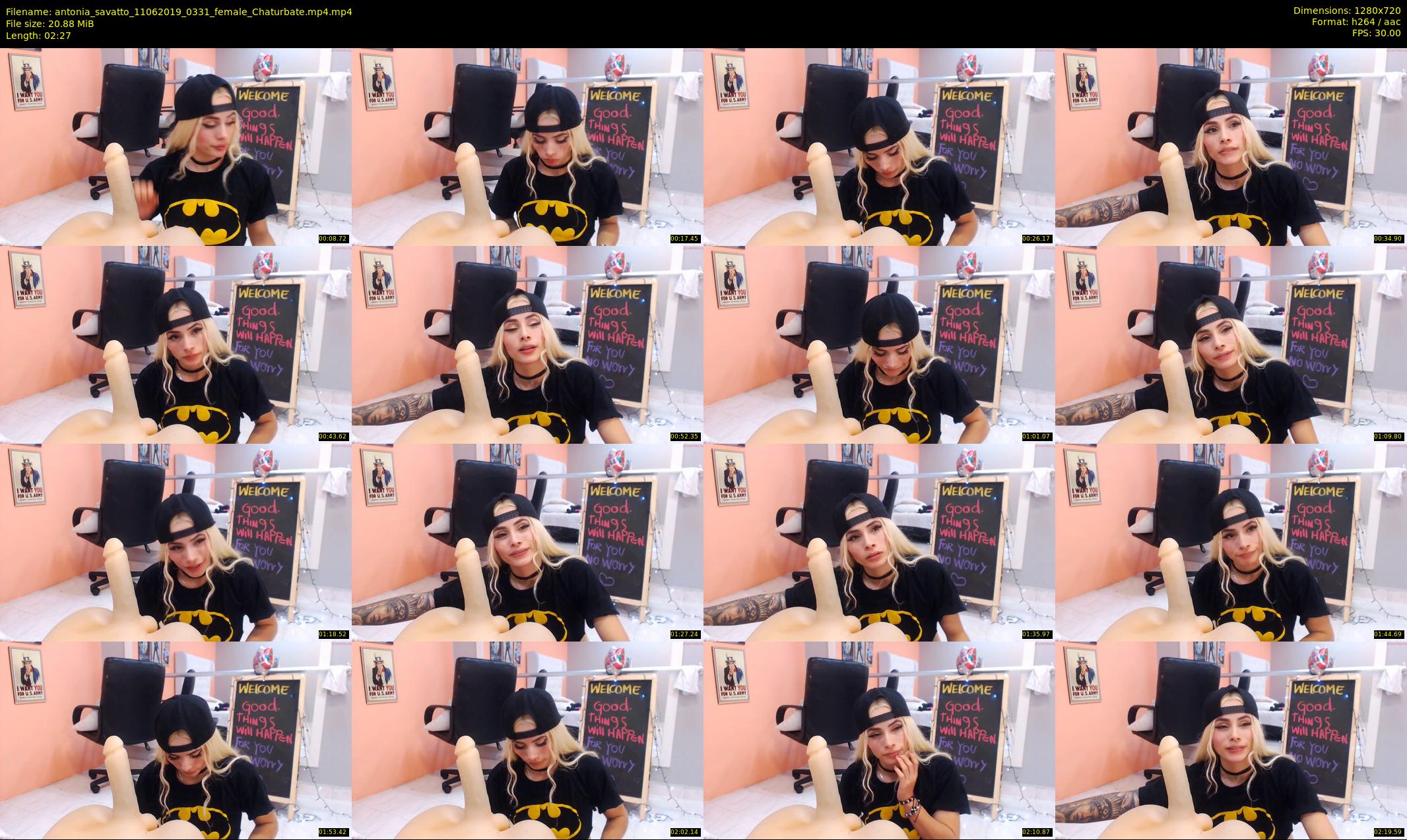 antonia_savatto — 3 minute Chaturbate female cam show recording, 720p, Jun 11, 2019
