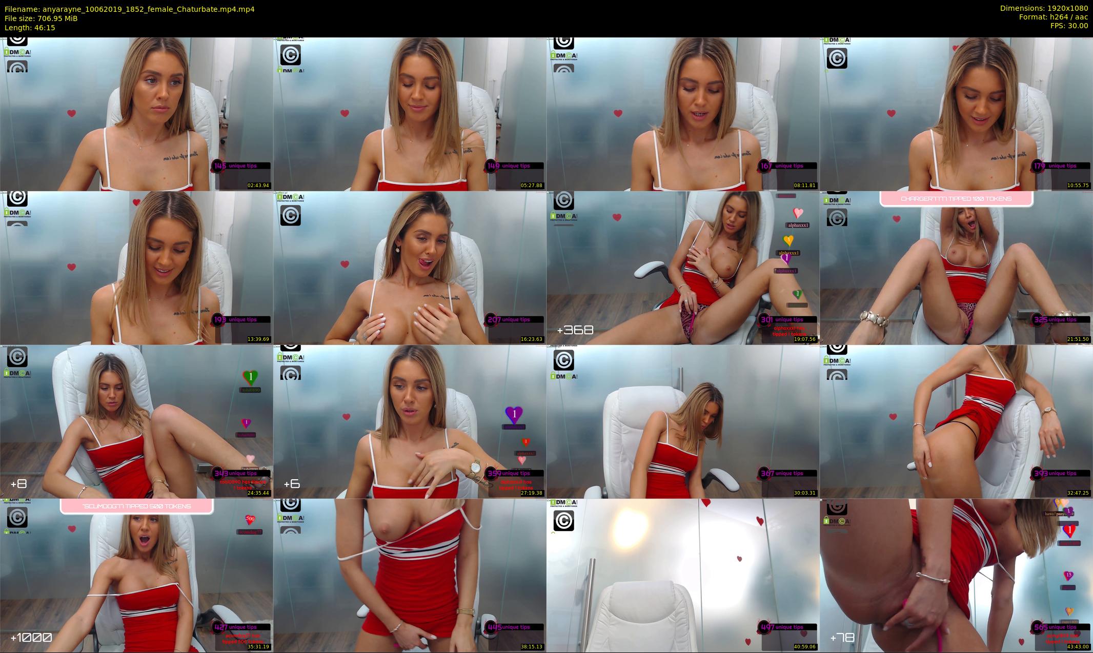 anyarayne — 47 minute Chaturbate female cam show recording, 1080p, Jun 10, 2019