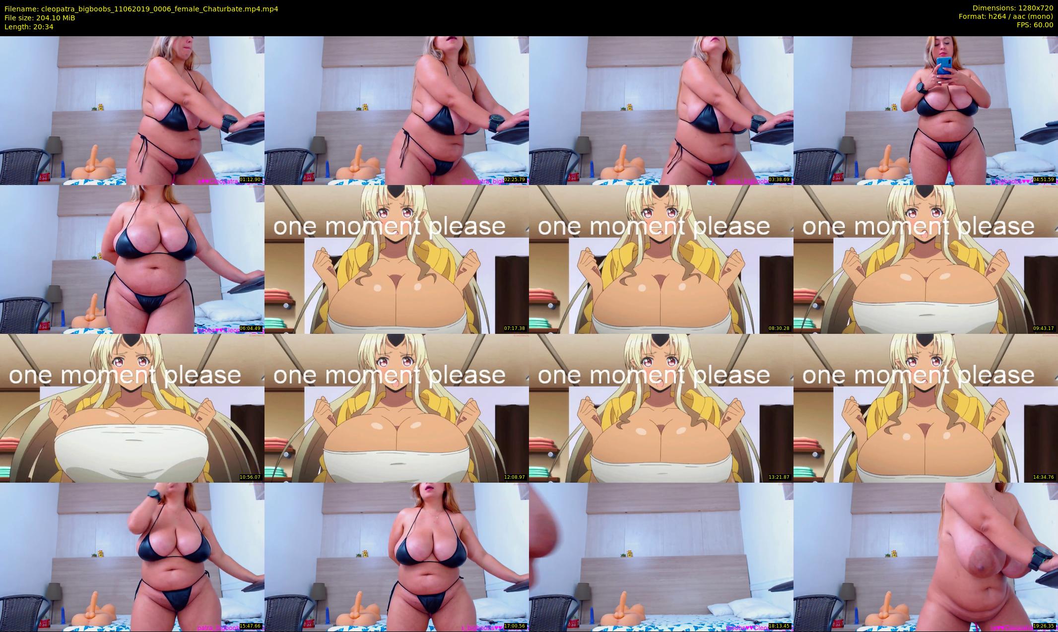 cleopatra_bigboobs — 21 minute Chaturbate female cam show recording, 720p, Jun 11, 2019