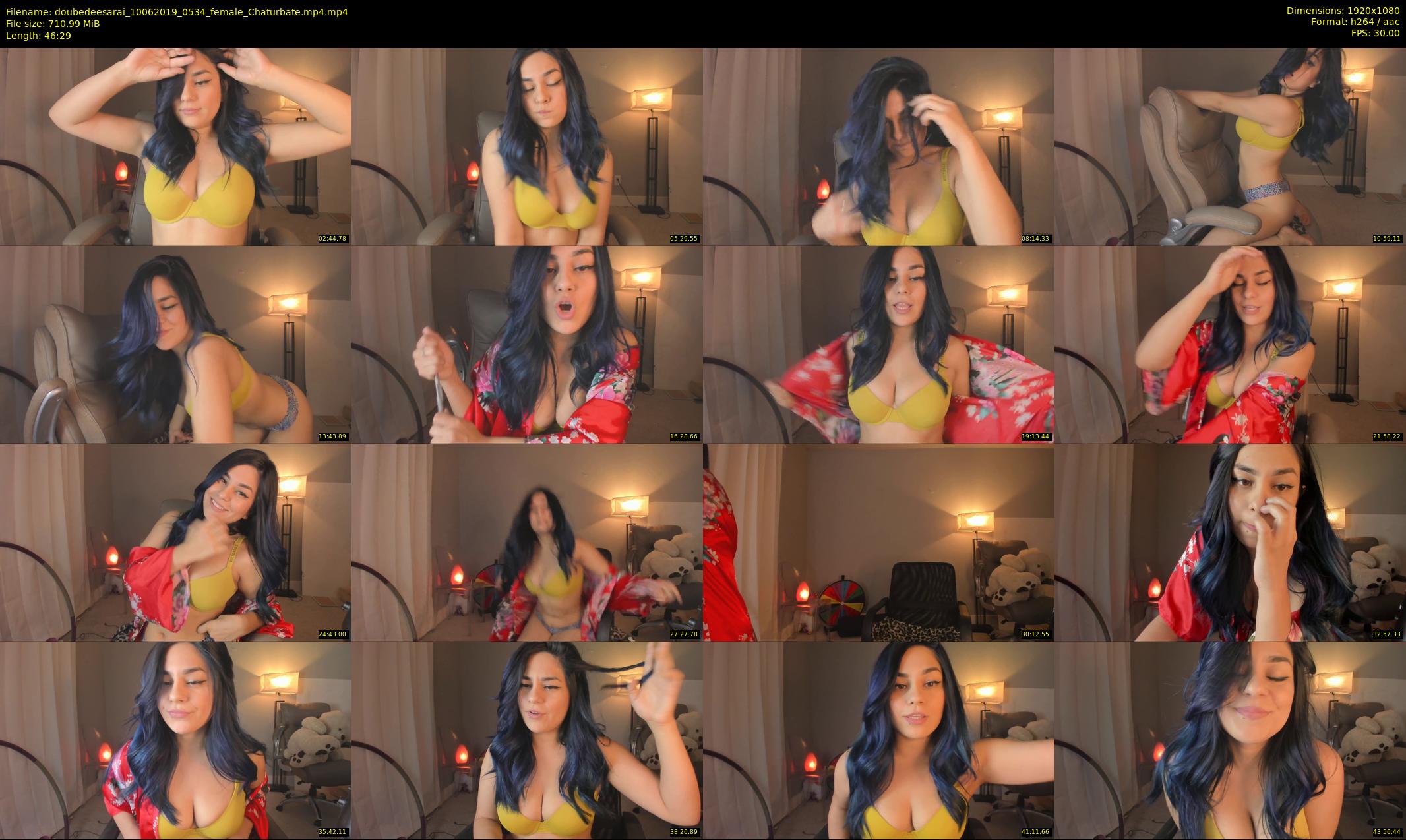 doubedeesarai — 47 minute Chaturbate female cam show recording, 1080p, Jun 10, 2019