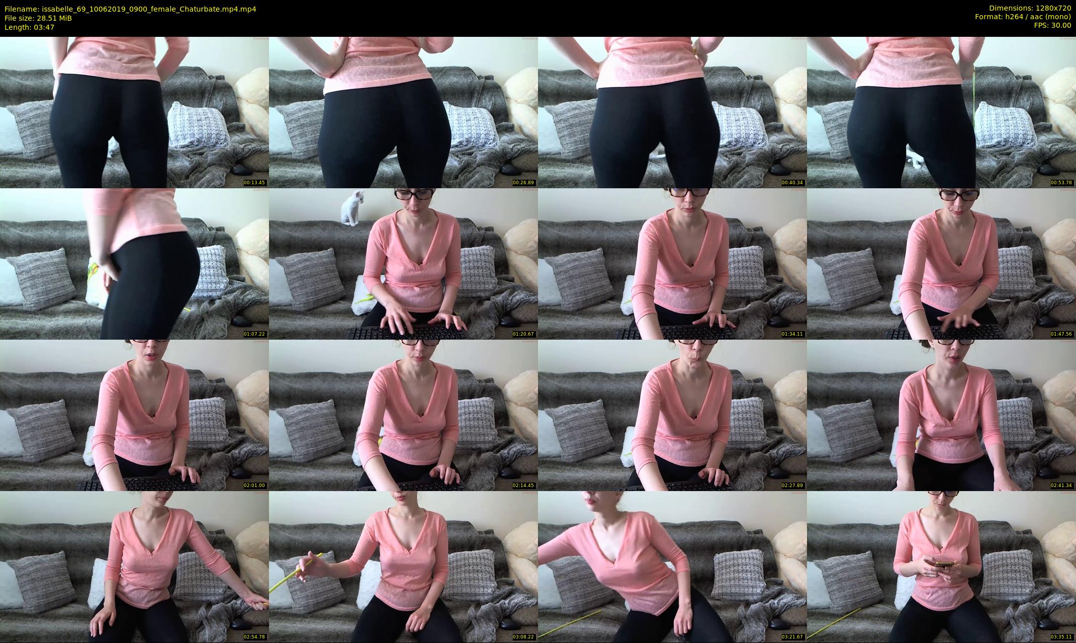 issabelle_69 — 4 minute Chaturbate couple cam show recording, 720p, Jun 10, 2019