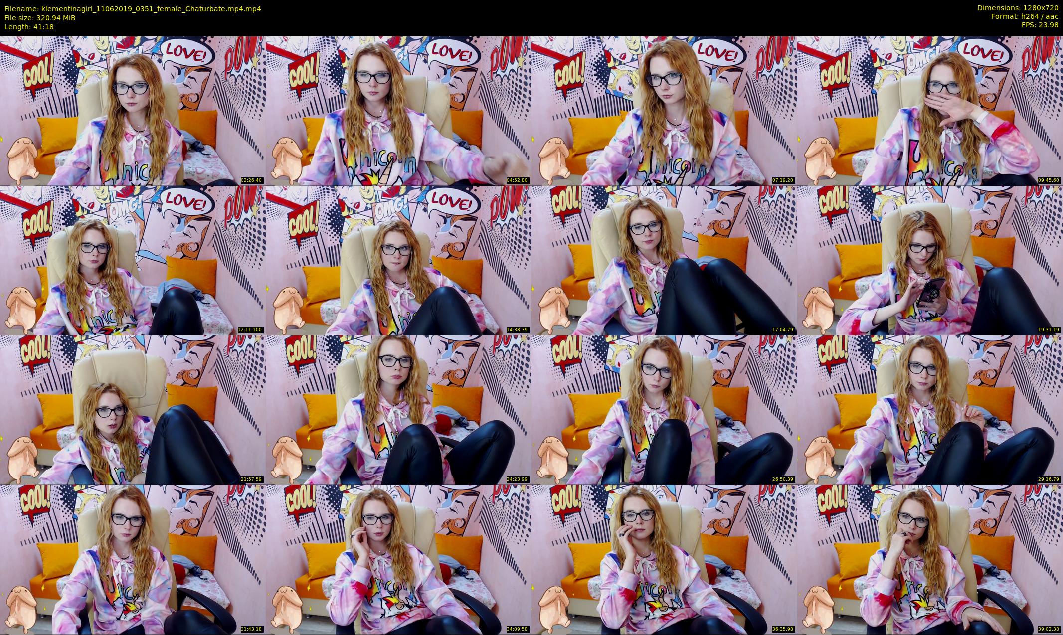klementinagirl — 42 minute Chaturbate female cam show recording, 720p, Jun 11, 2019