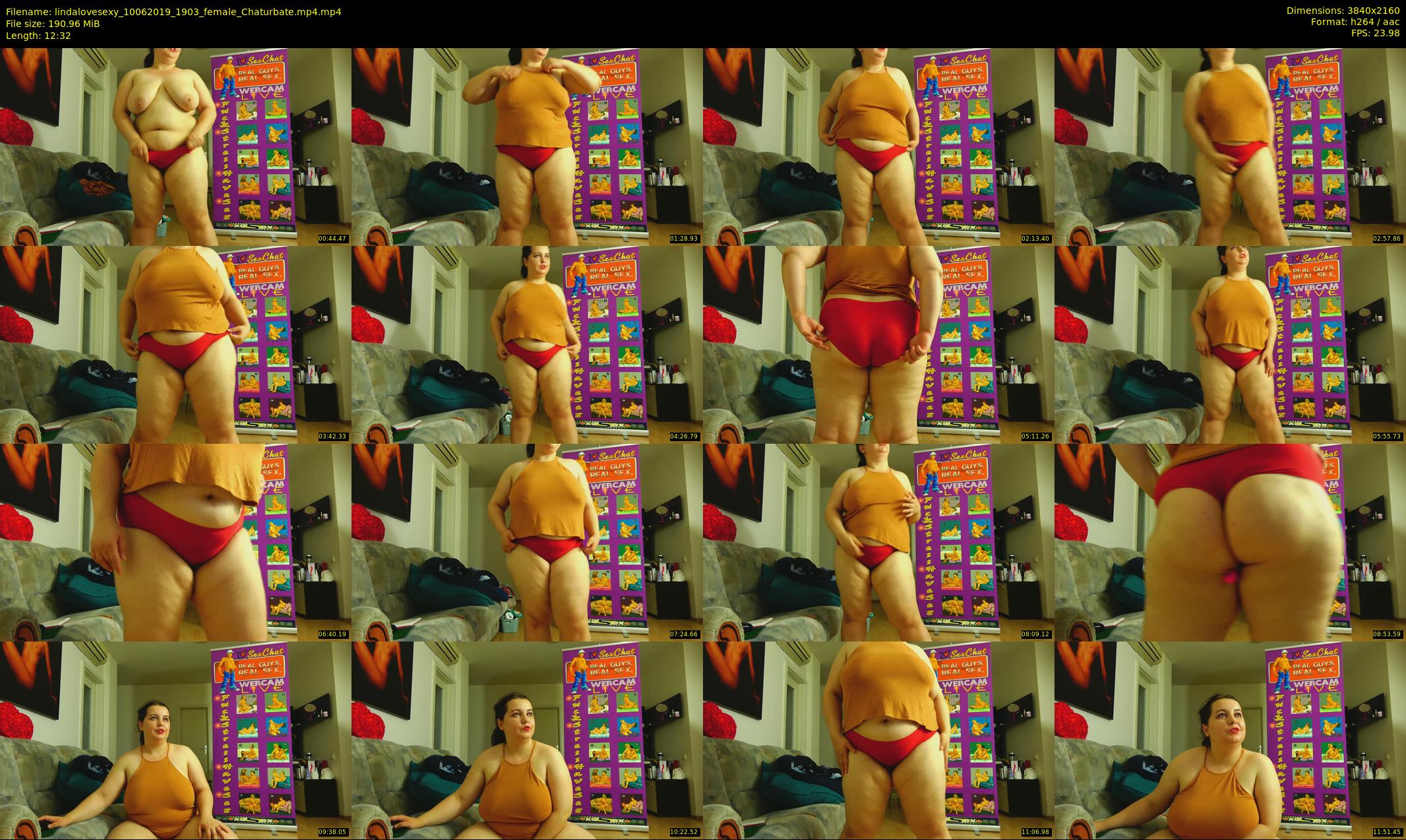 lindalovesexy — 13 minute Chaturbate female cam show recording, 4K, Jun 10, 2019