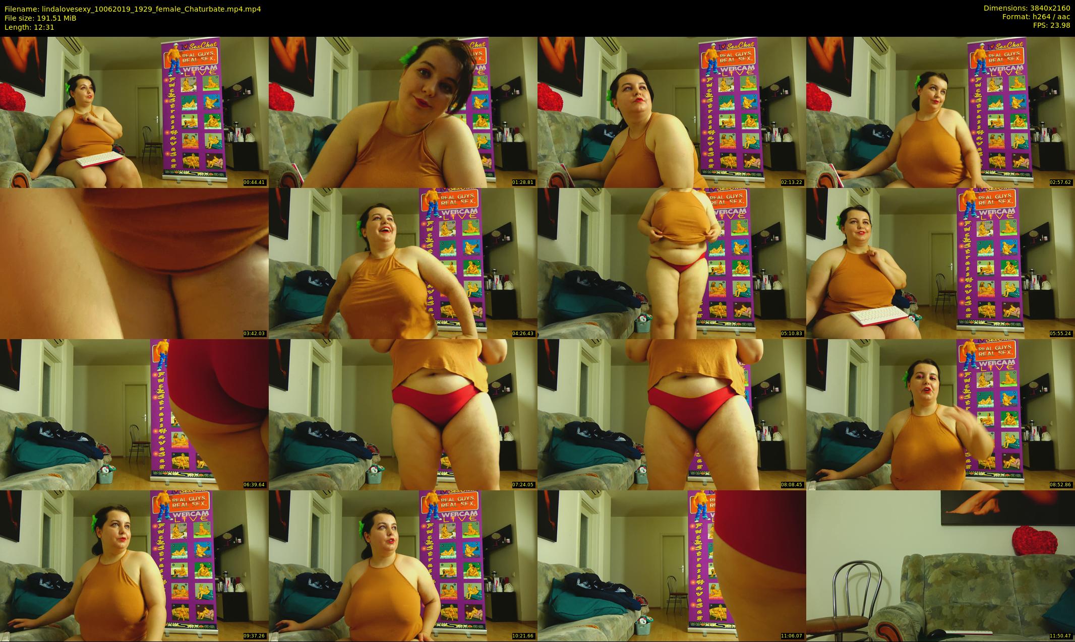 lindalovesexy — 13 minute Chaturbate female cam show recording, 4K, Jun 10, 2019