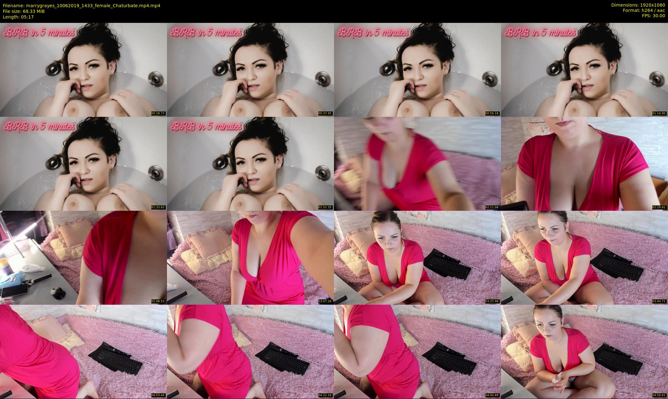 marrygrayes — 6 minute Chaturbate female cam show recording, 1080p, Jun 10, 2019