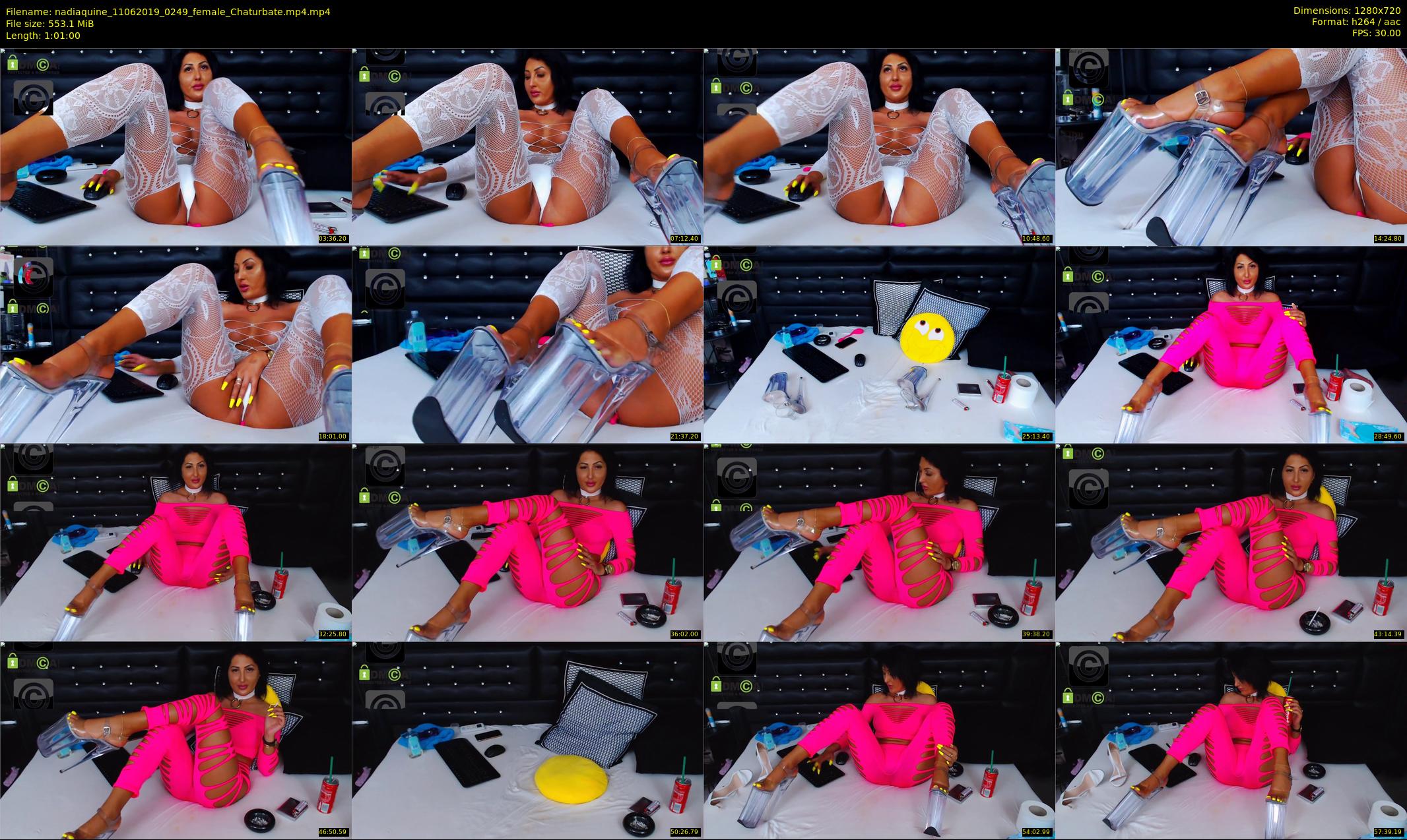 nadiaquine — 61 minute Chaturbate female cam show recording, 720p, Jun 11, 2019