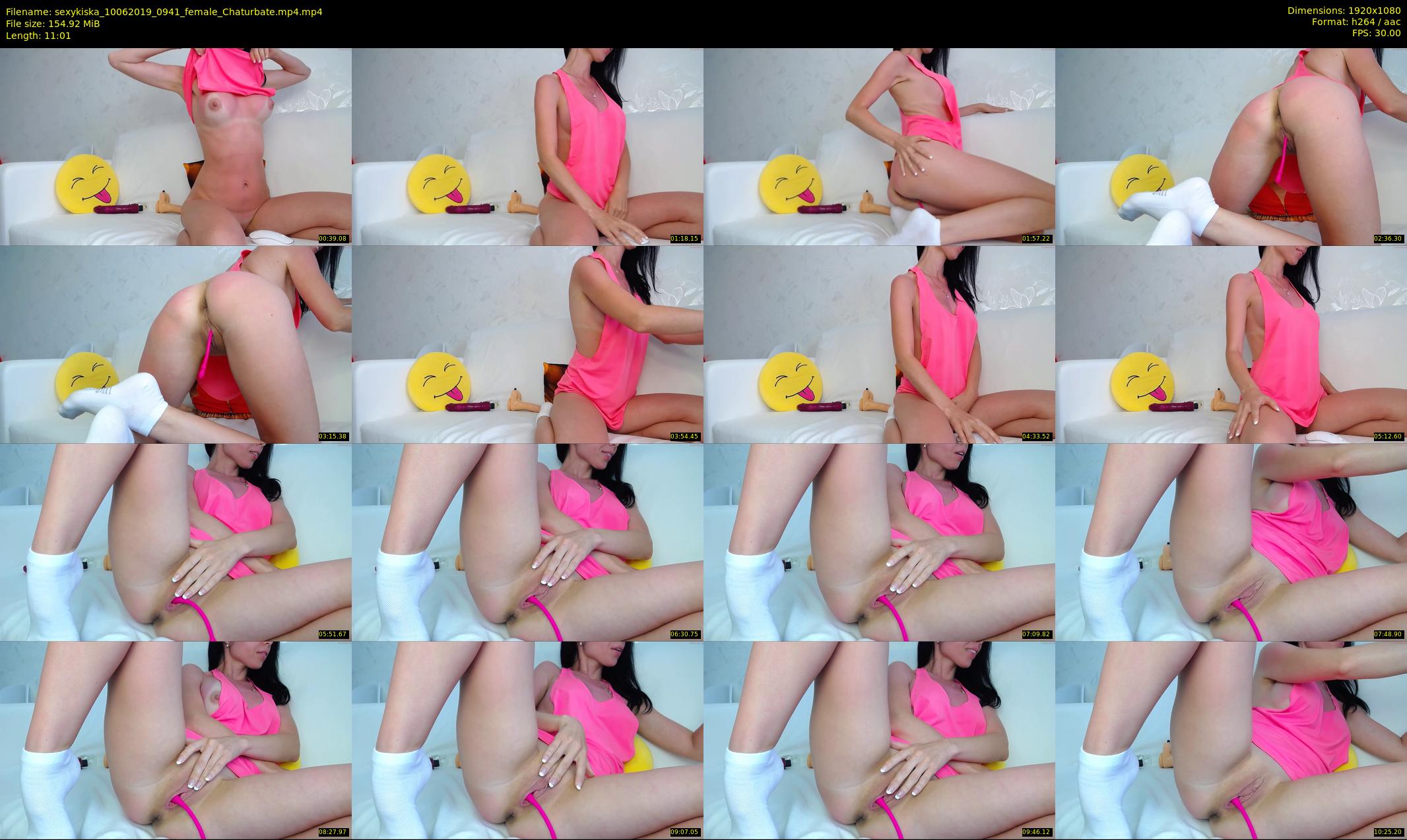 sexykiska — 12 minute Chaturbate female cam show recording, 1080p, Jun 10, 2019