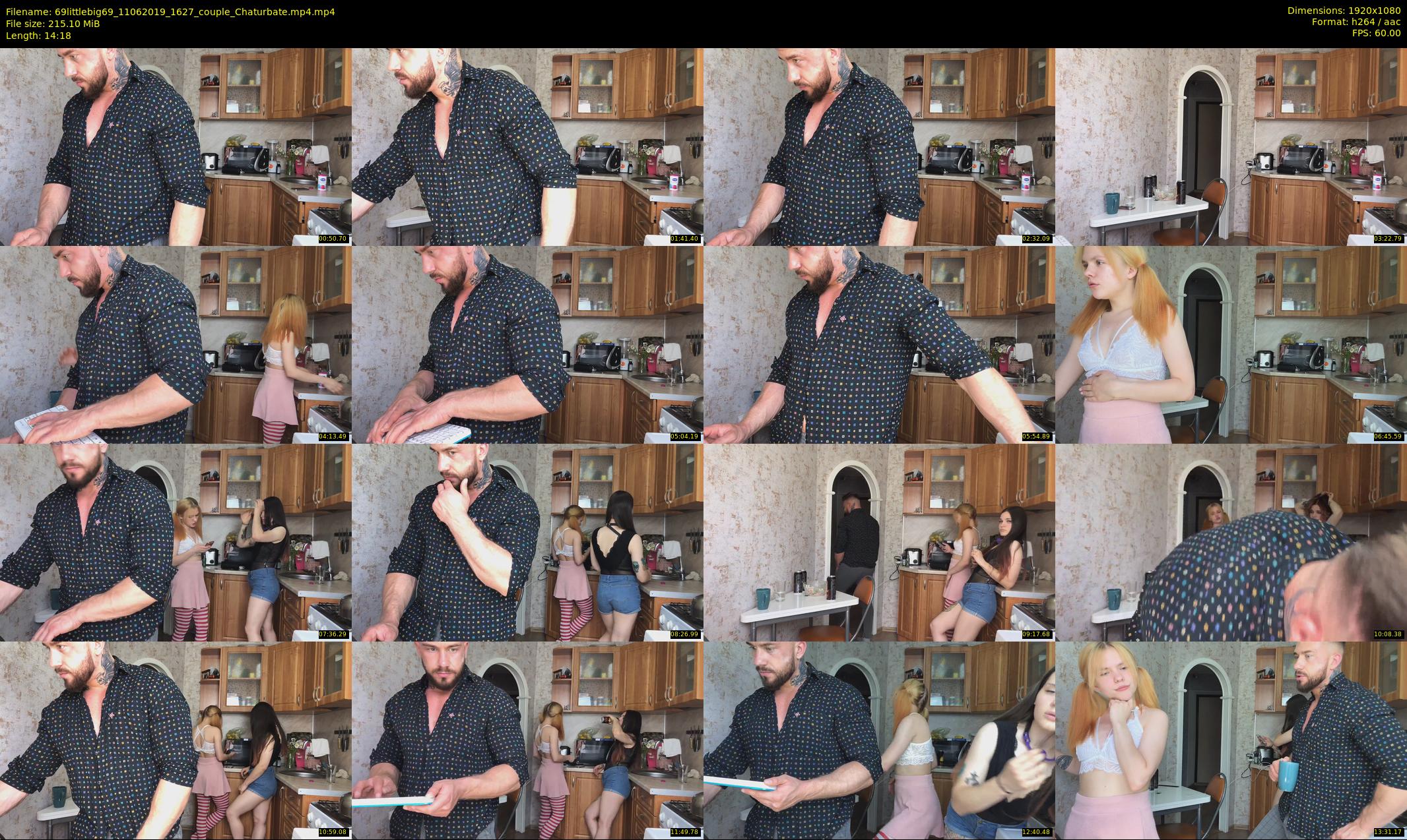 69littlebig69 — 15 minute Chaturbate couple cam show recording, 1080p, Jun 11, 2019