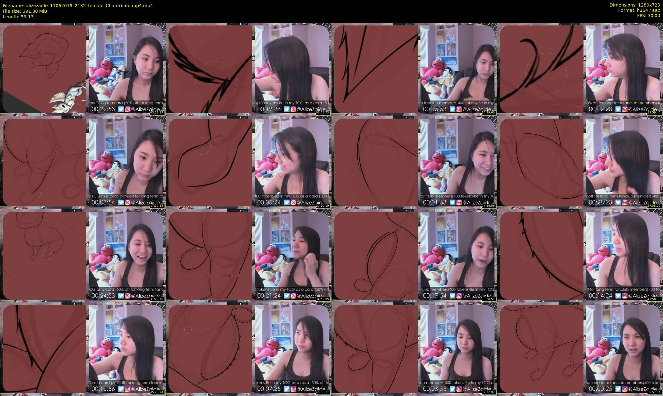 alizezaide — 60 minute Chaturbate female cam show recording, 720p, Jun 11, 2019