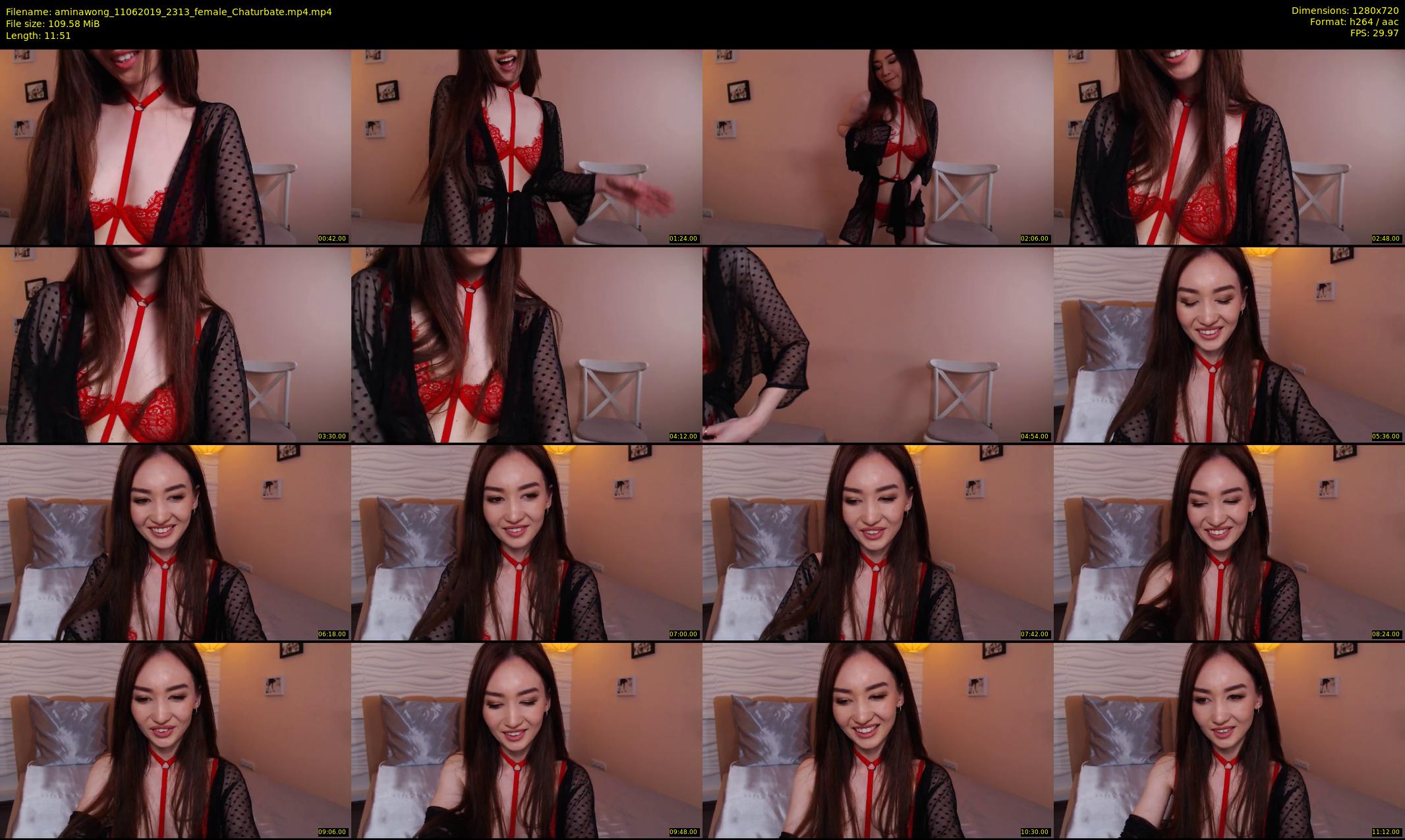 aminawong — 12 minute Chaturbate female cam show recording, 720p, Jun 11, 2019