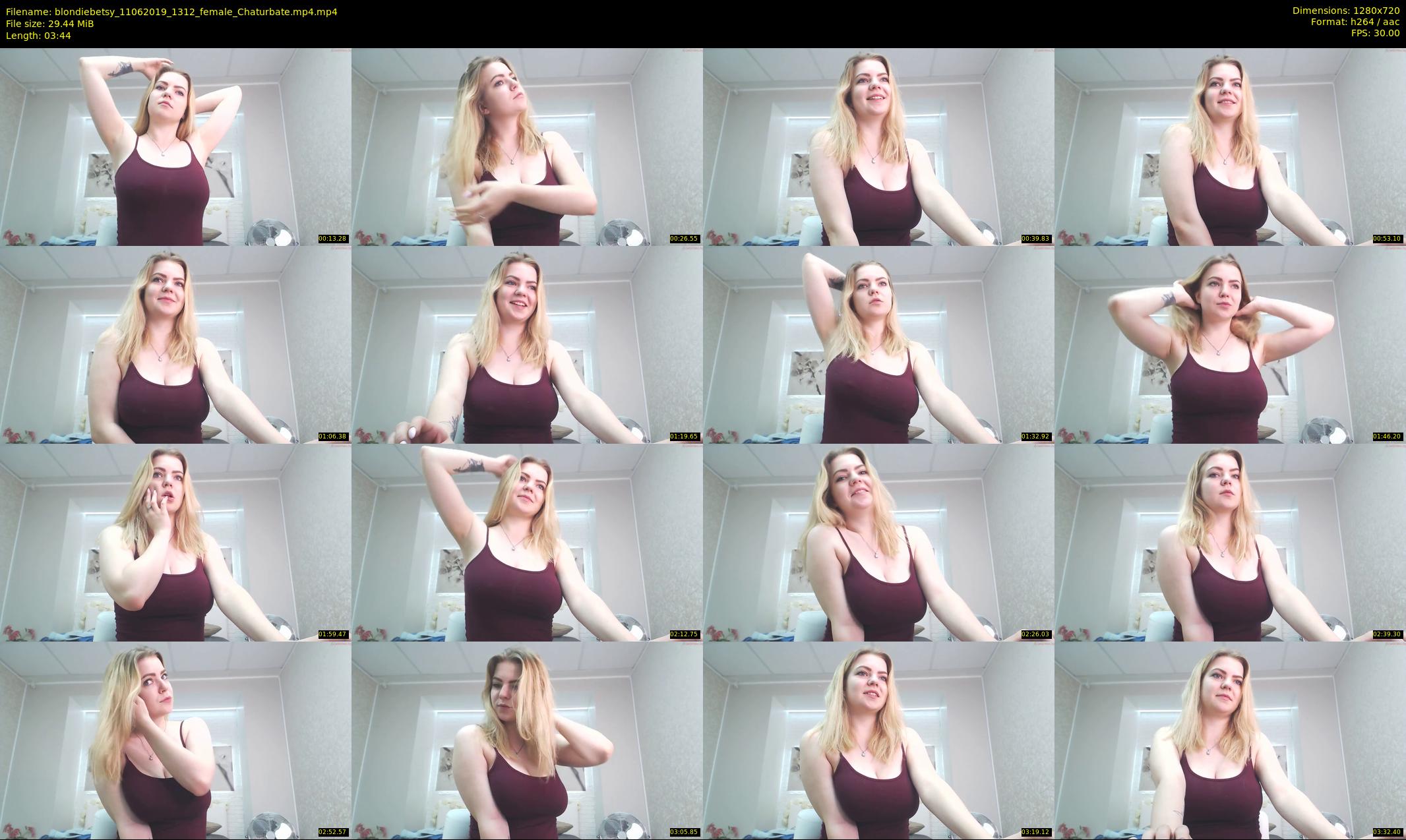 blondiebetsy — 4 minute Chaturbate female cam show recording, 720p, Jun 11, 2019