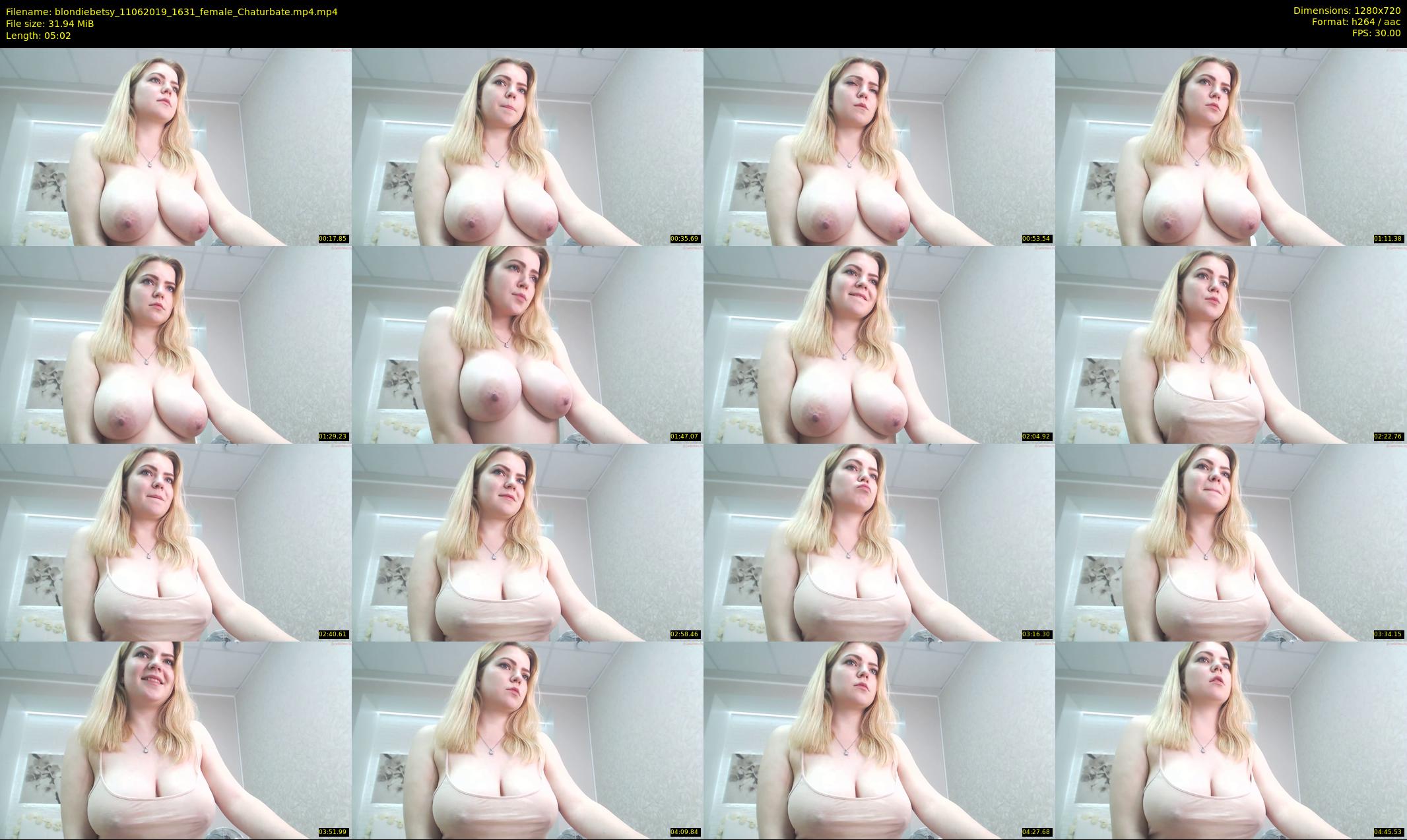 blondiebetsy — 6 minute Chaturbate female cam show recording, 720p, Jun 11, 2019