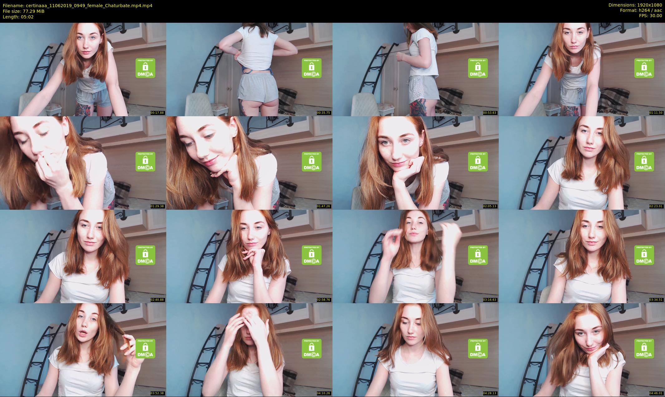 certinaaa — 6 minute Chaturbate female cam show recording, 1080p, Jun 11, 2019