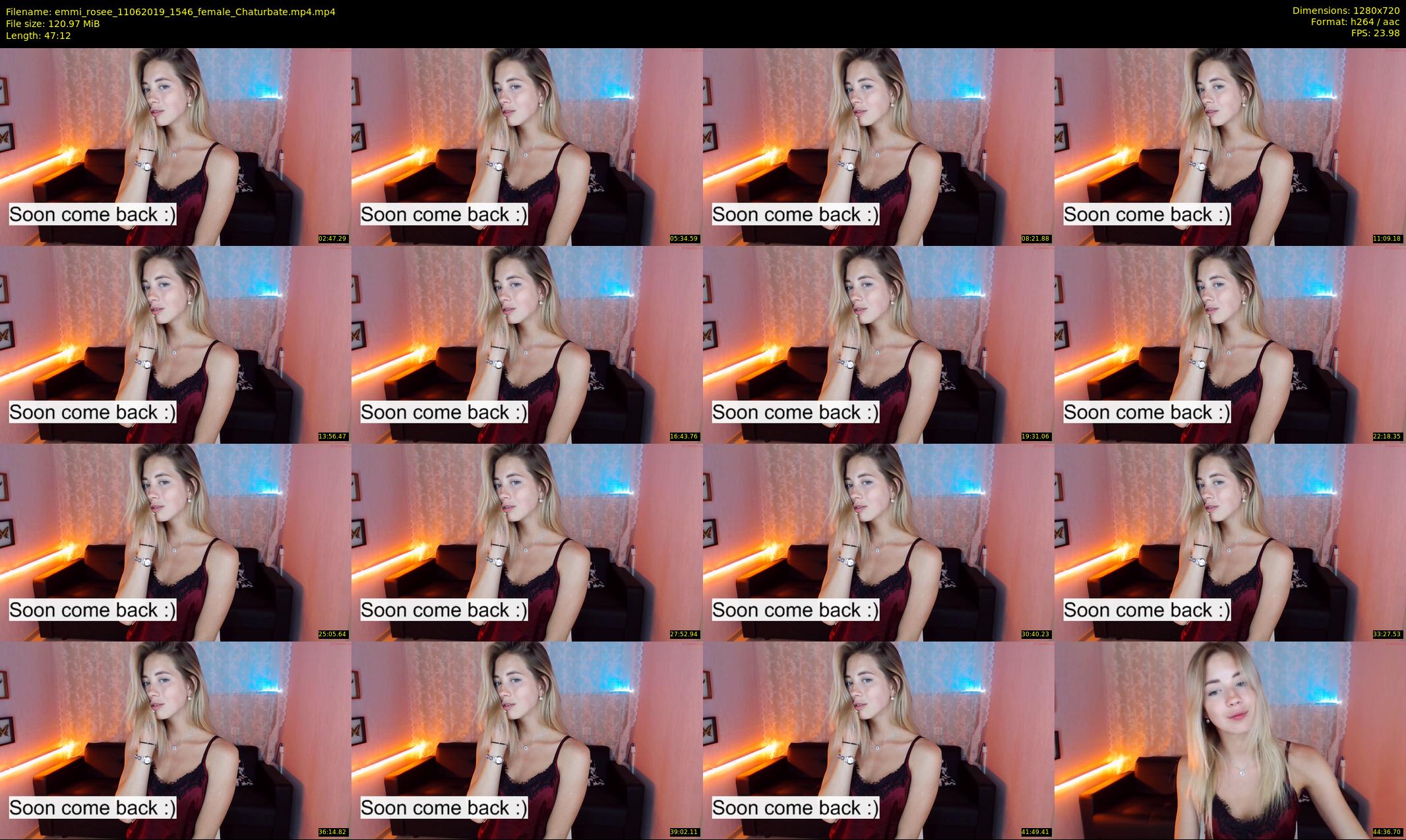 emmi_rosee — 48 minute Chaturbate female cam show recording, 720p, Jun 11, 2019
