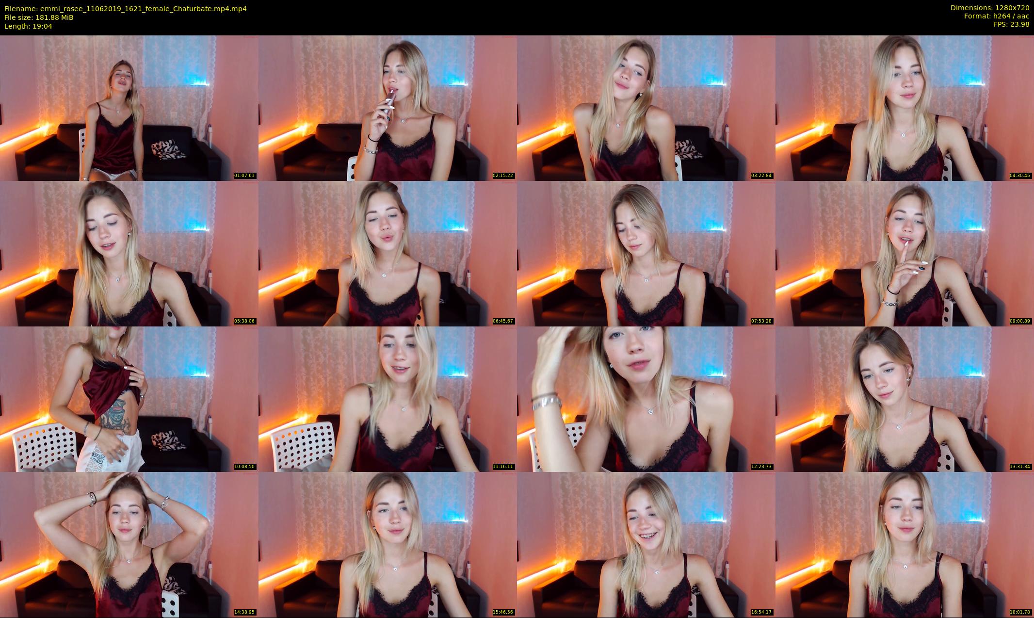 emmi_rosee — 20 minute Chaturbate female cam show recording, 720p, Jun 11, 2019