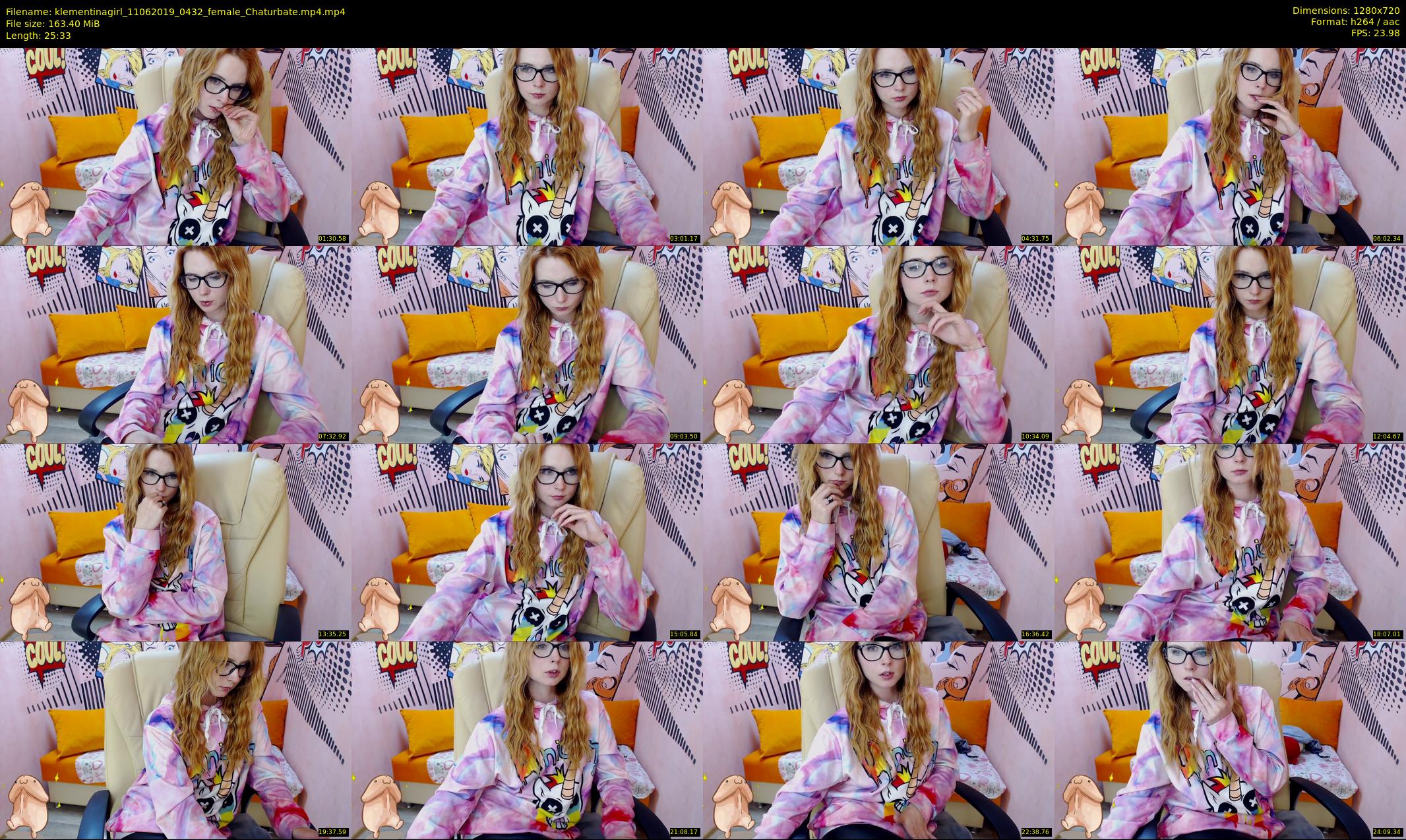 klementinagirl — 26 minute Chaturbate female cam show recording, 720p, Jun 11, 2019