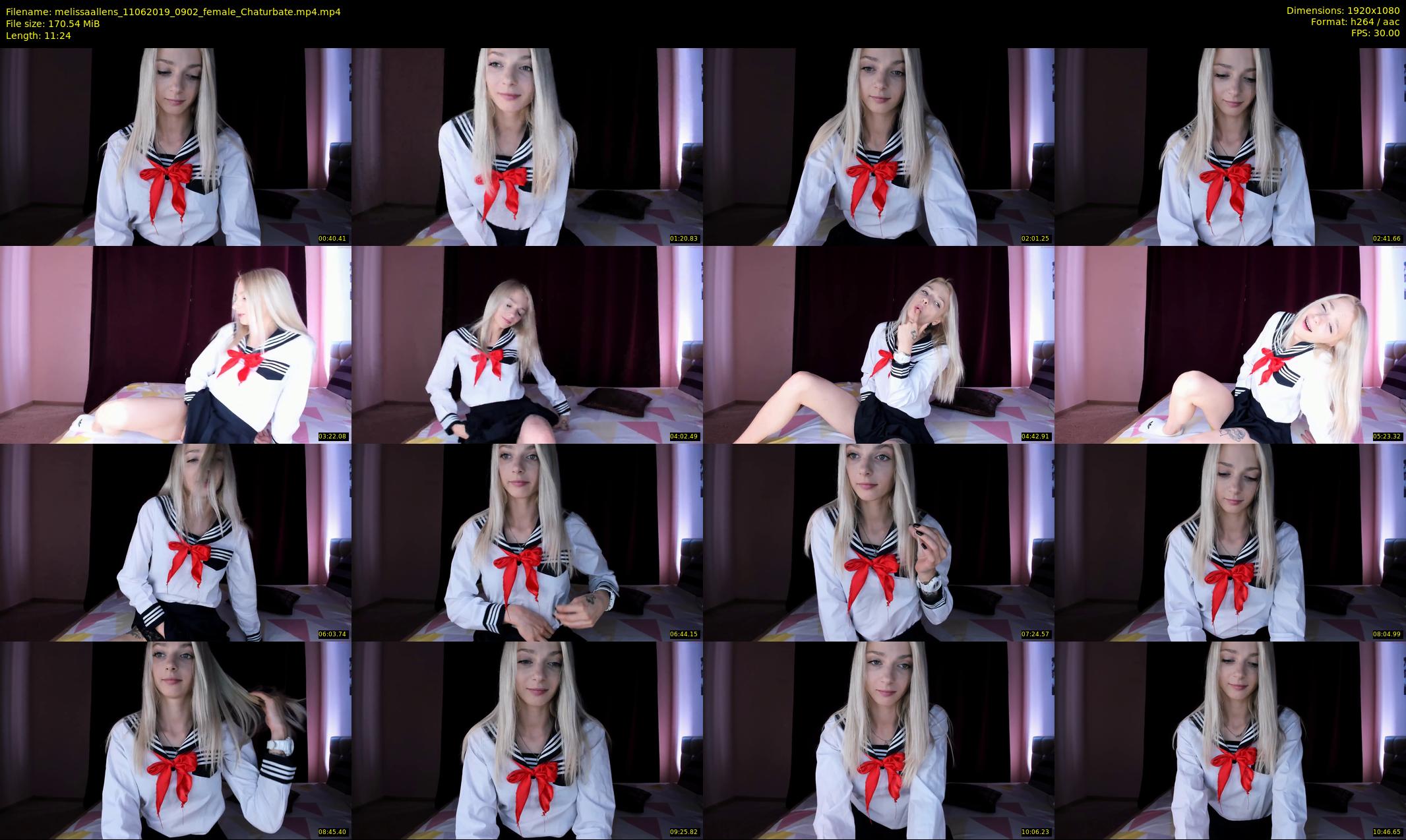 melissaallens — 12 minute Chaturbate female cam show recording, 1080p, Jun 11, 2019