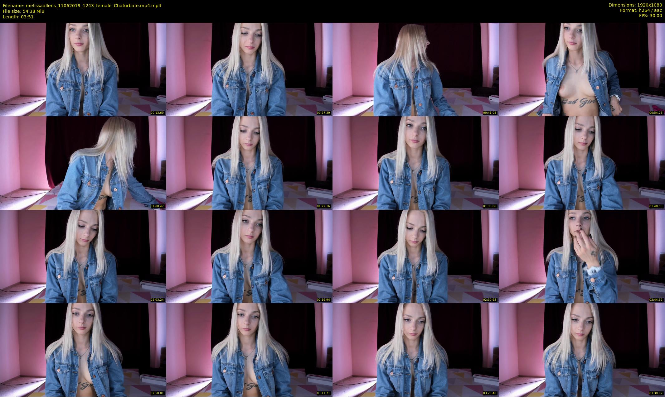 melissaallens — 4 minute Chaturbate female cam show recording, 1080p, Jun 11, 2019