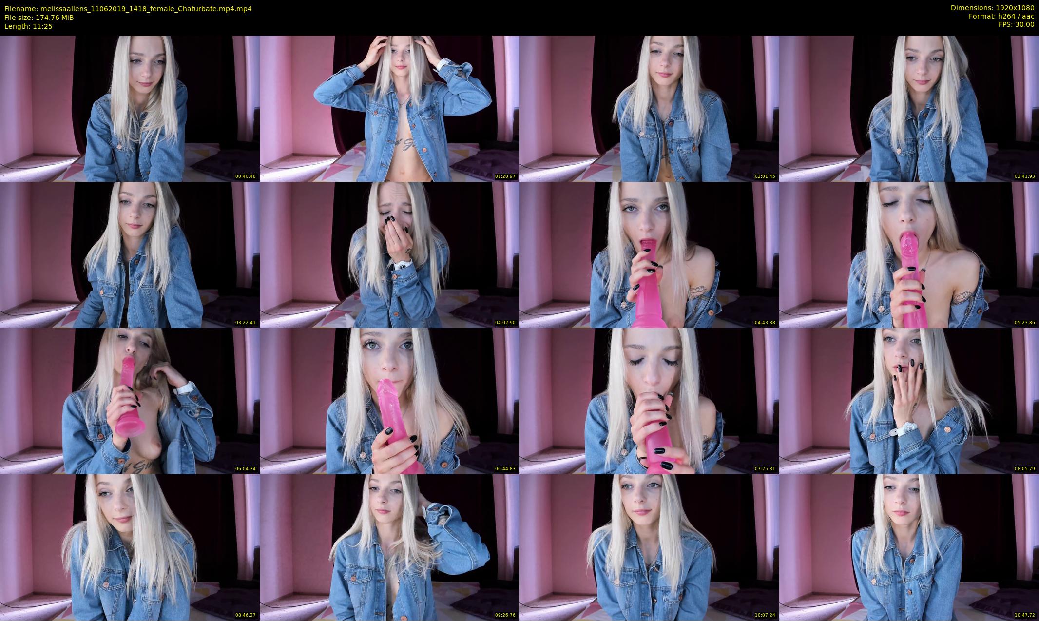 melissaallens — 12 minute Chaturbate female cam show recording, 1080p, Jun 11, 2019