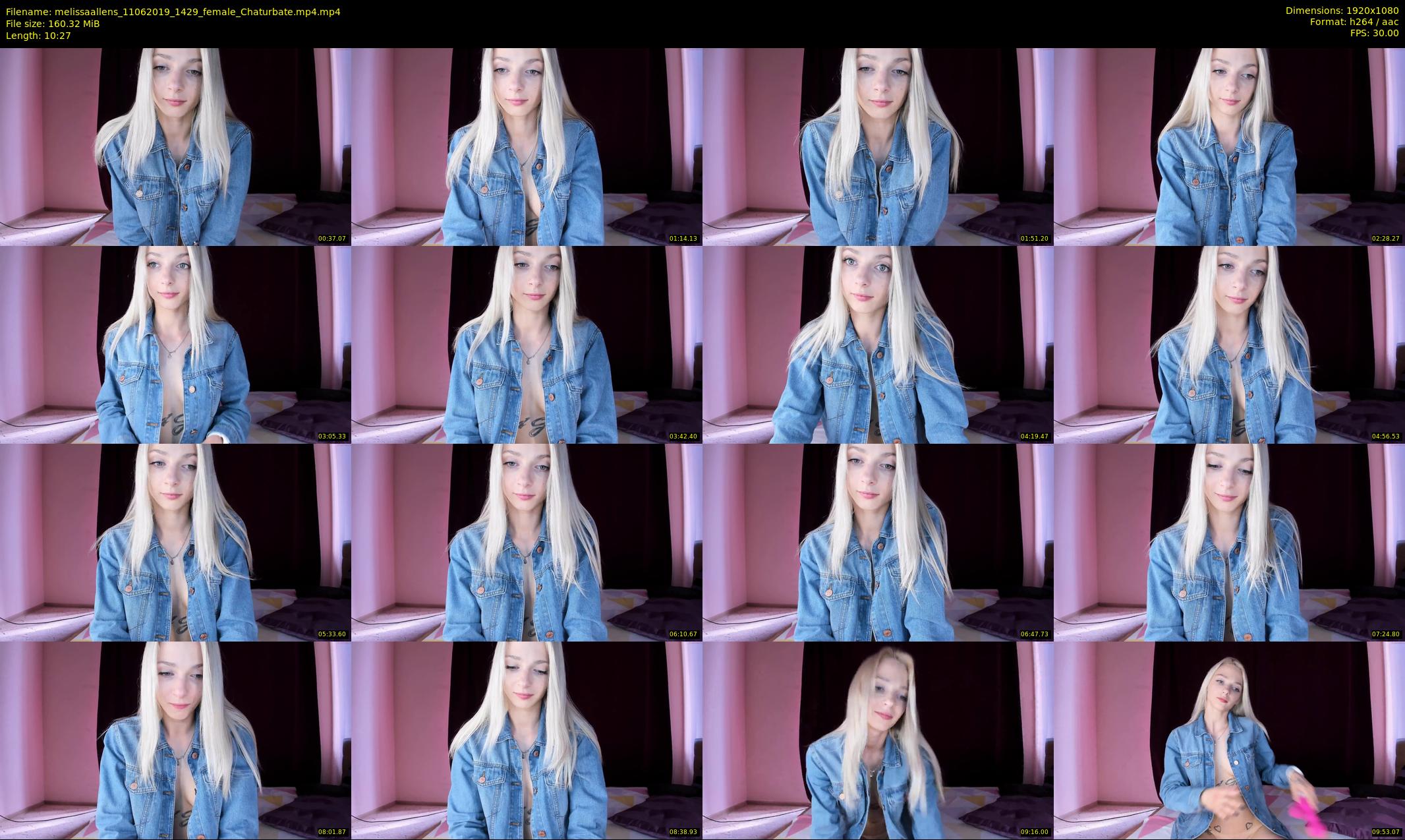 melissaallens — 11 minute Chaturbate female cam show recording, 1080p, Jun 11, 2019