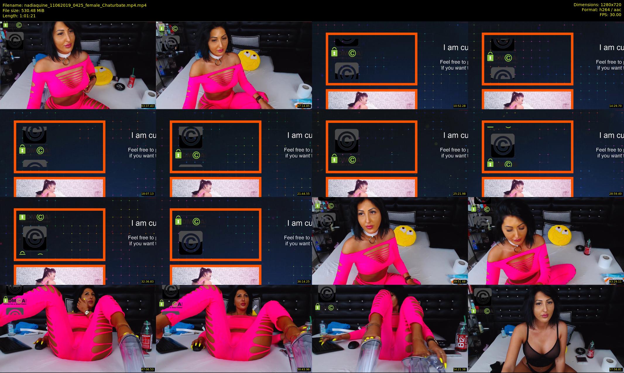 nadiaquine — 62 minute Chaturbate female cam show recording, 720p, Jun 11, 2019