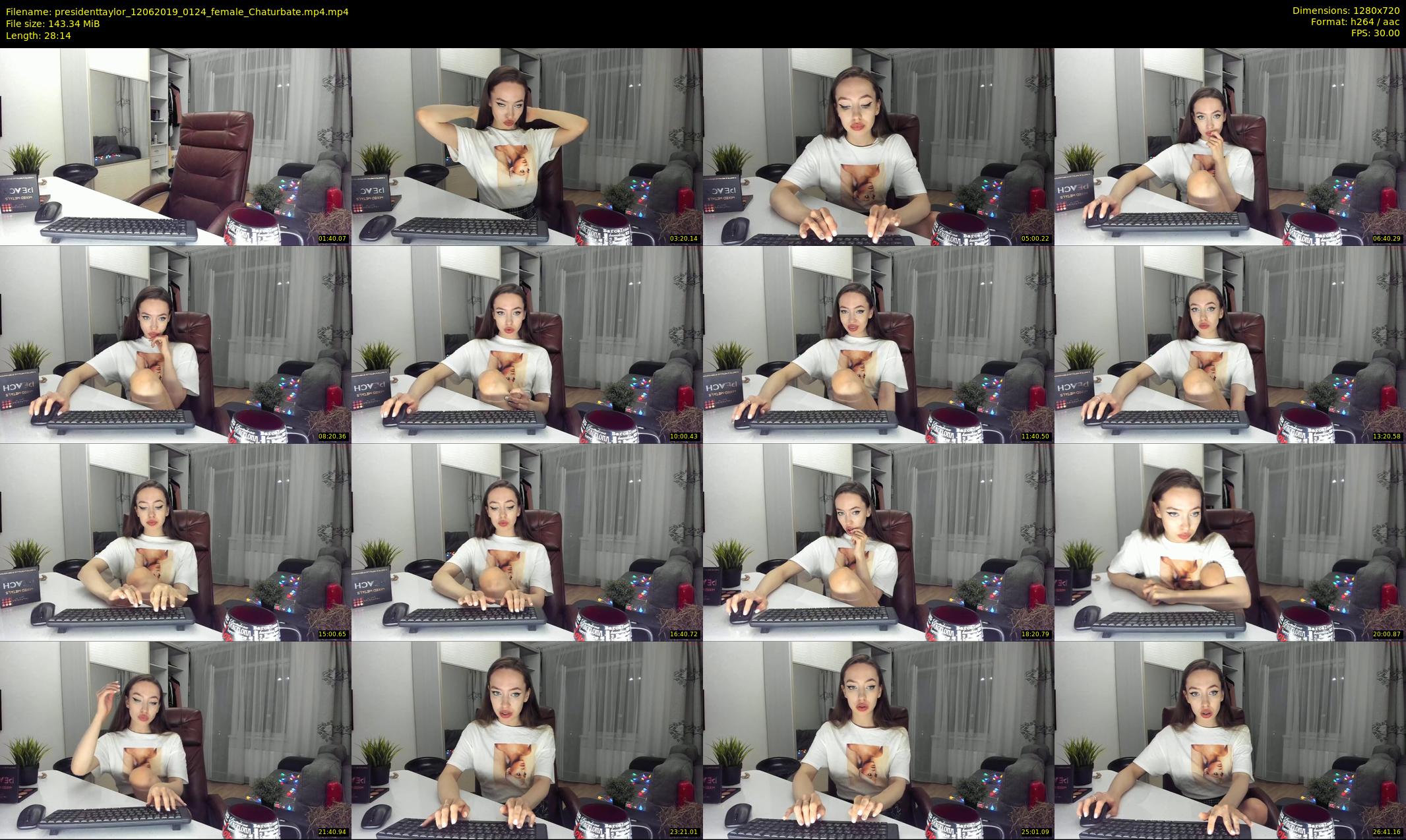 presidenttaylor — 29 minute Chaturbate female cam show recording, 720p, Jun 12, 2019