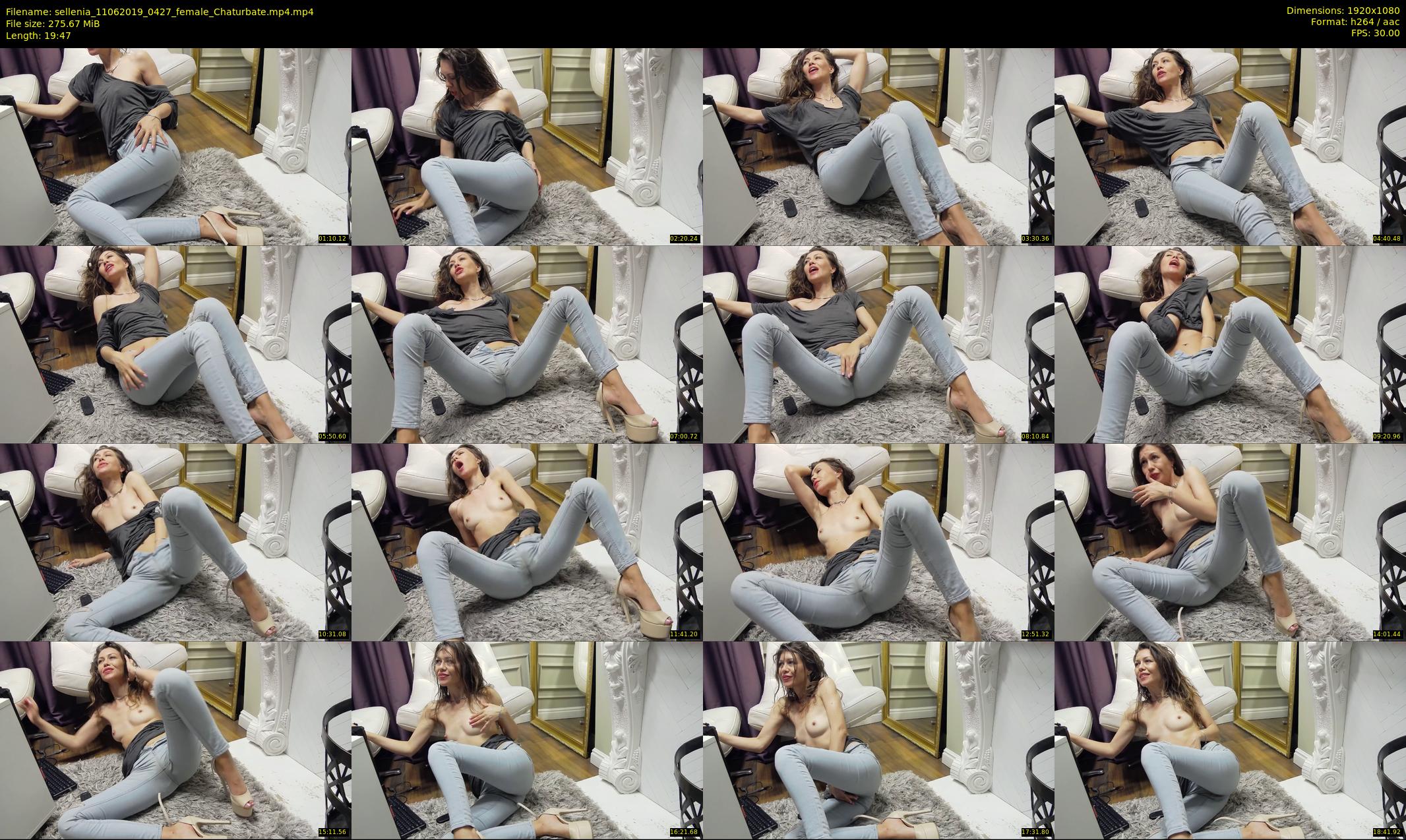 sellenia — 20 minute Chaturbate female cam show recording, 1080p, Jun 11, 2019