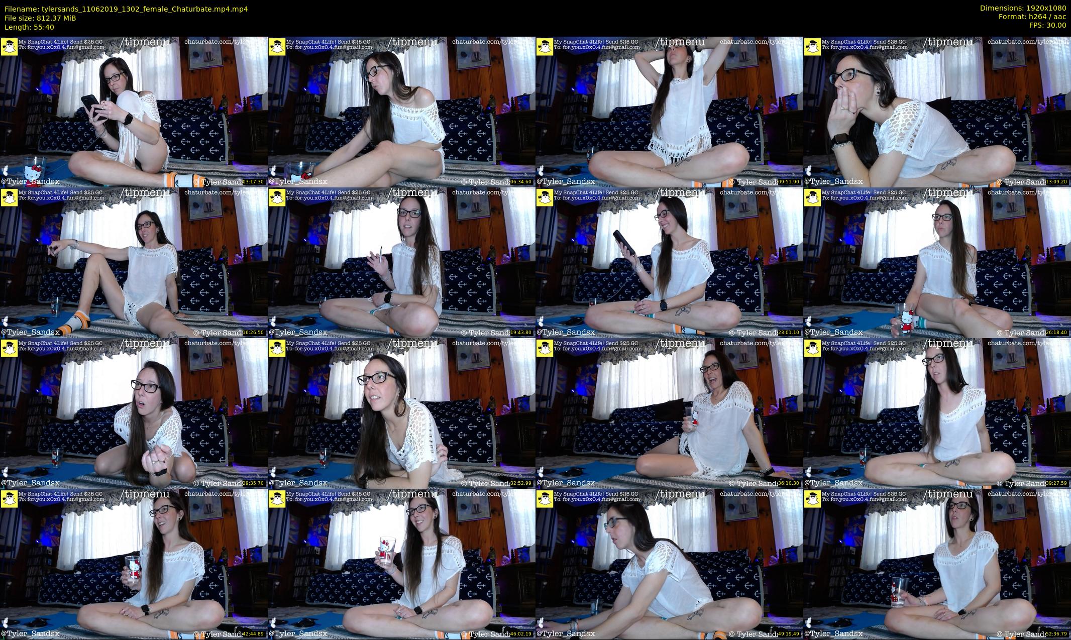 tylersands — 56 minute Chaturbate female cam show recording, 1080p, Jun 11, 2019