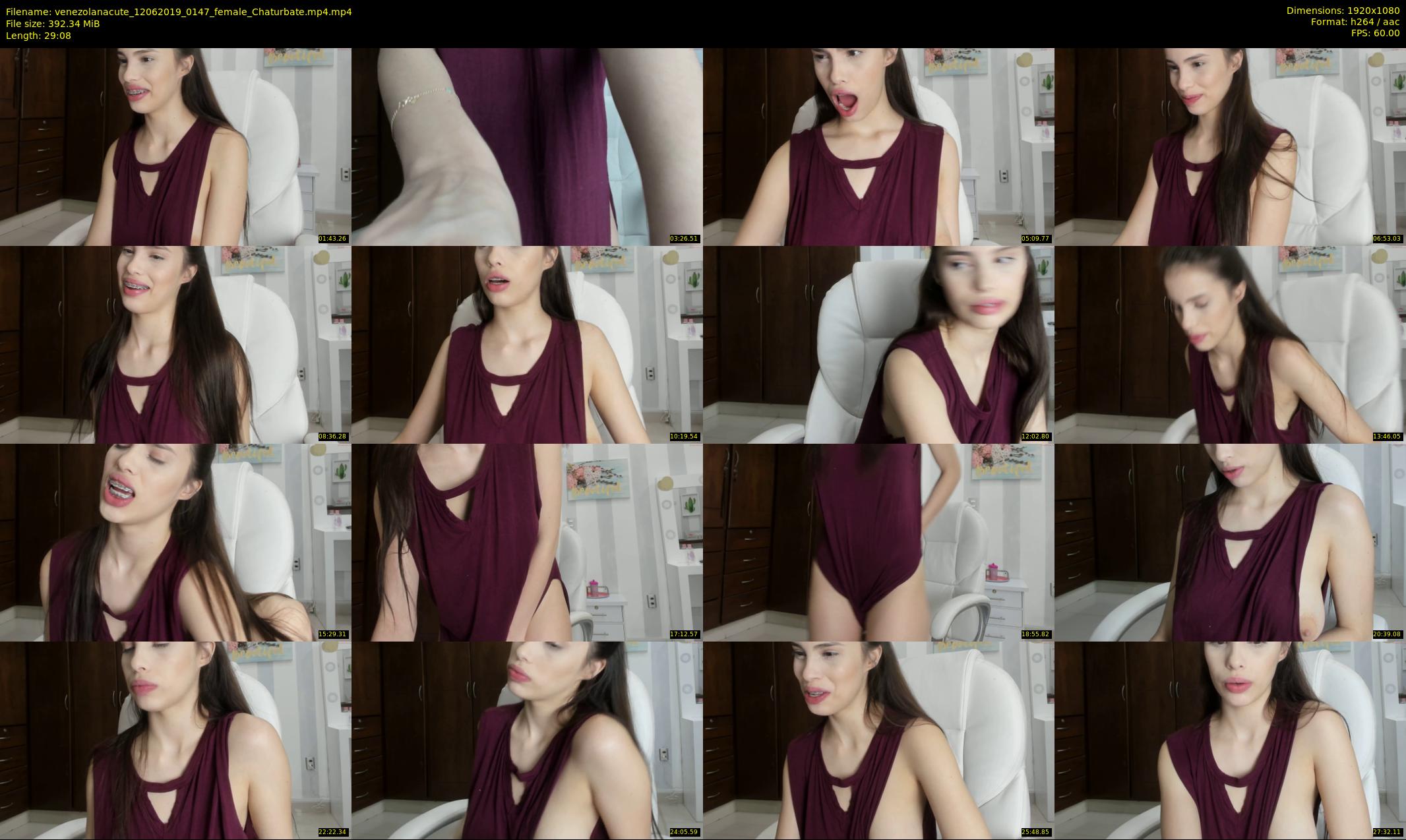 venezolanacute — 30 minute Chaturbate female cam show recording, 1080p, Jun 12, 2019