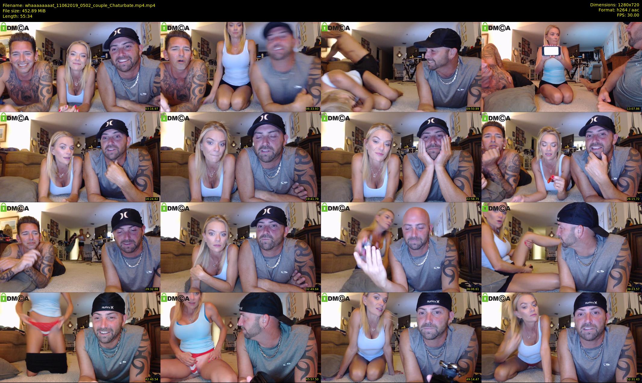 whaaaaaaaat — 56 minute Chaturbate couple cam show recording, 720p, Jun 11, 2019