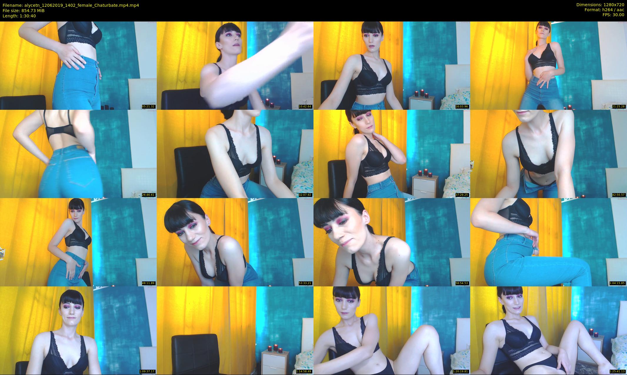 alycetn — 91 minute Chaturbate female cam show recording, 720p, Jun 12, 2019