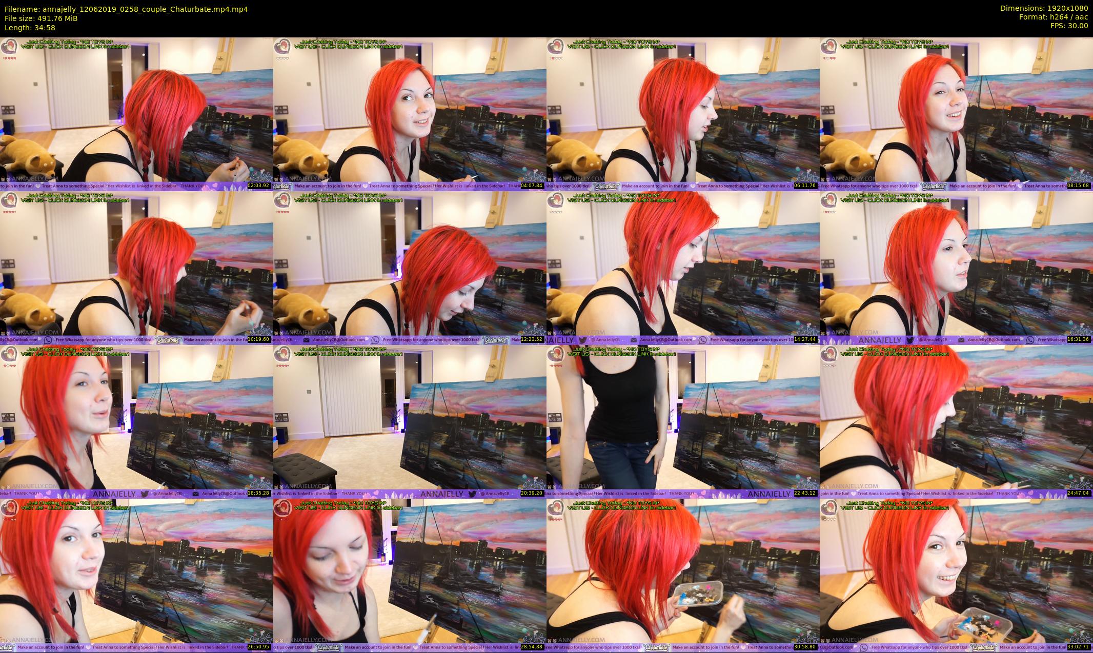 annajelly — 35 minute Chaturbate couple cam show recording, 1080p, Jun 12, 2019