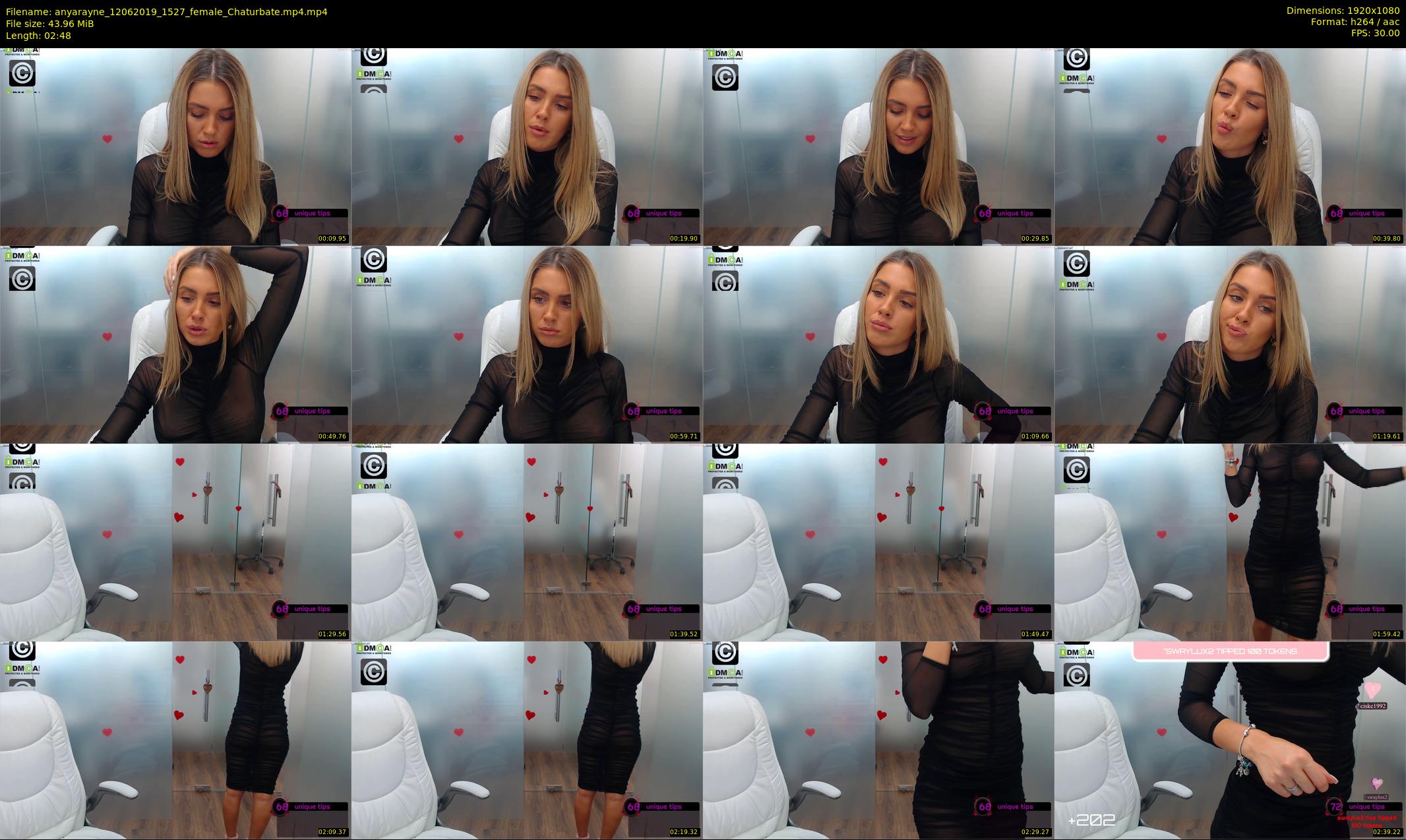 anyarayne — 3 minute Chaturbate female cam show recording, 1080p, Jun 12, 2019