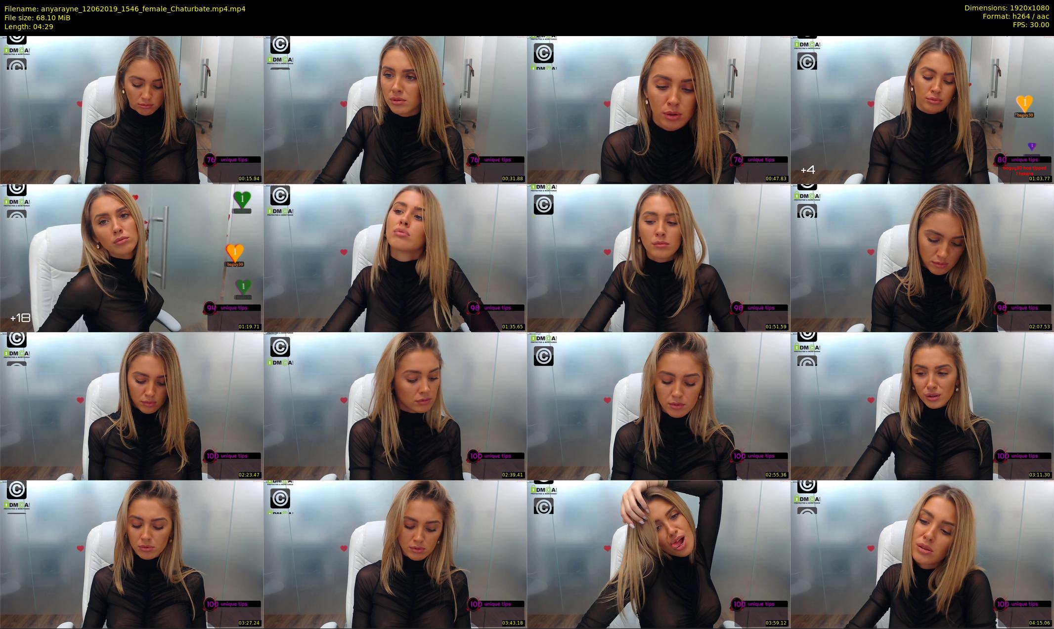 anyarayne — 5 minute Chaturbate female cam show recording, 1080p, Jun 12, 2019